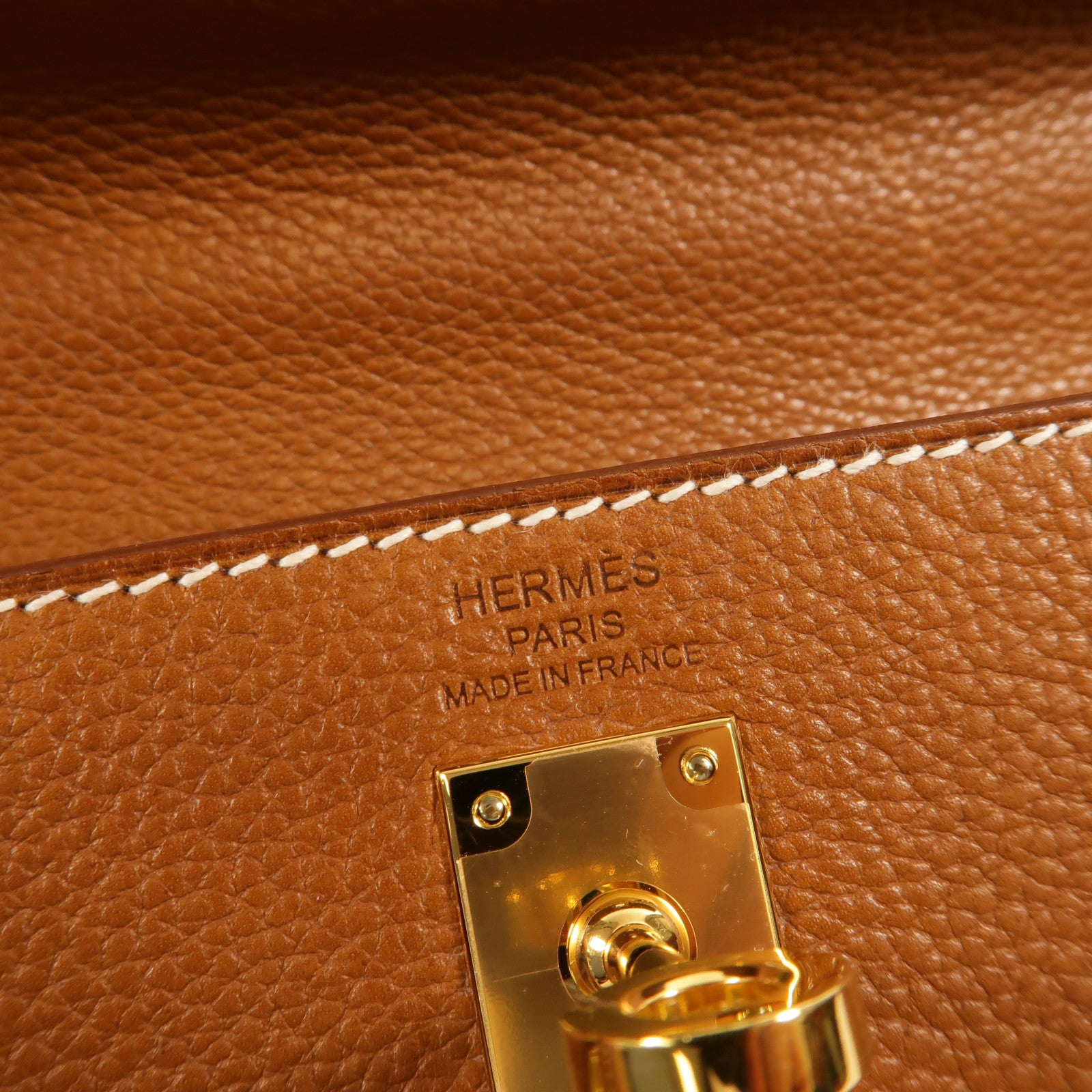HERMES Barenia皮革Kelly 25手挽肩背兩用袋Gold