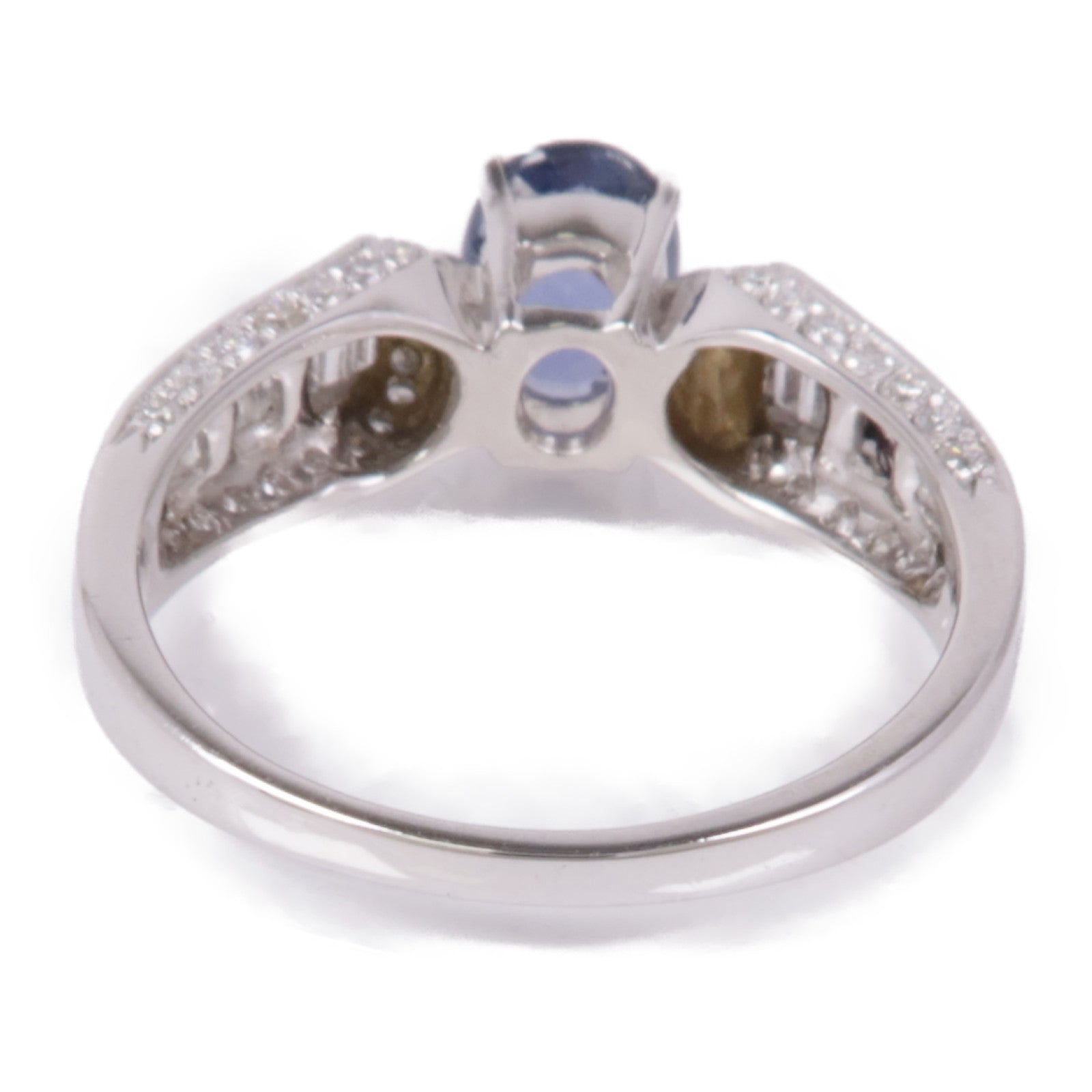 JEWELRY 【激減優惠】18K白金Sapphire/Diamond Ring藍寶石/鑽石戒指US#6.25
