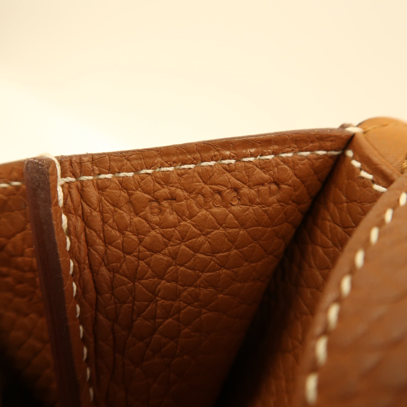 HERMES Clemence皮革Halzan 31銀扣手挽肩背兩用袋經典駝色