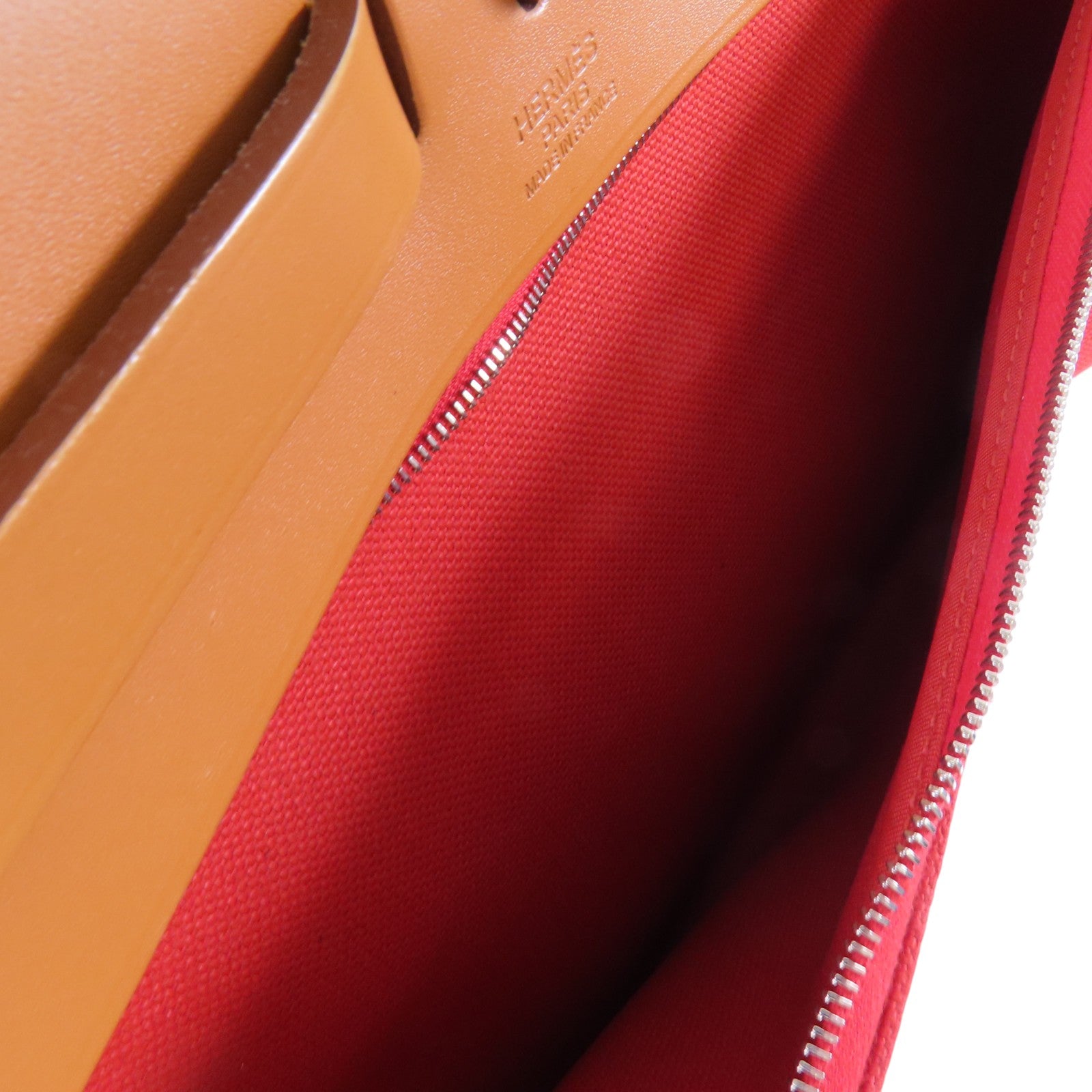 HERMES 帆布Herbag GM銀扣手挽肩背兩用袋