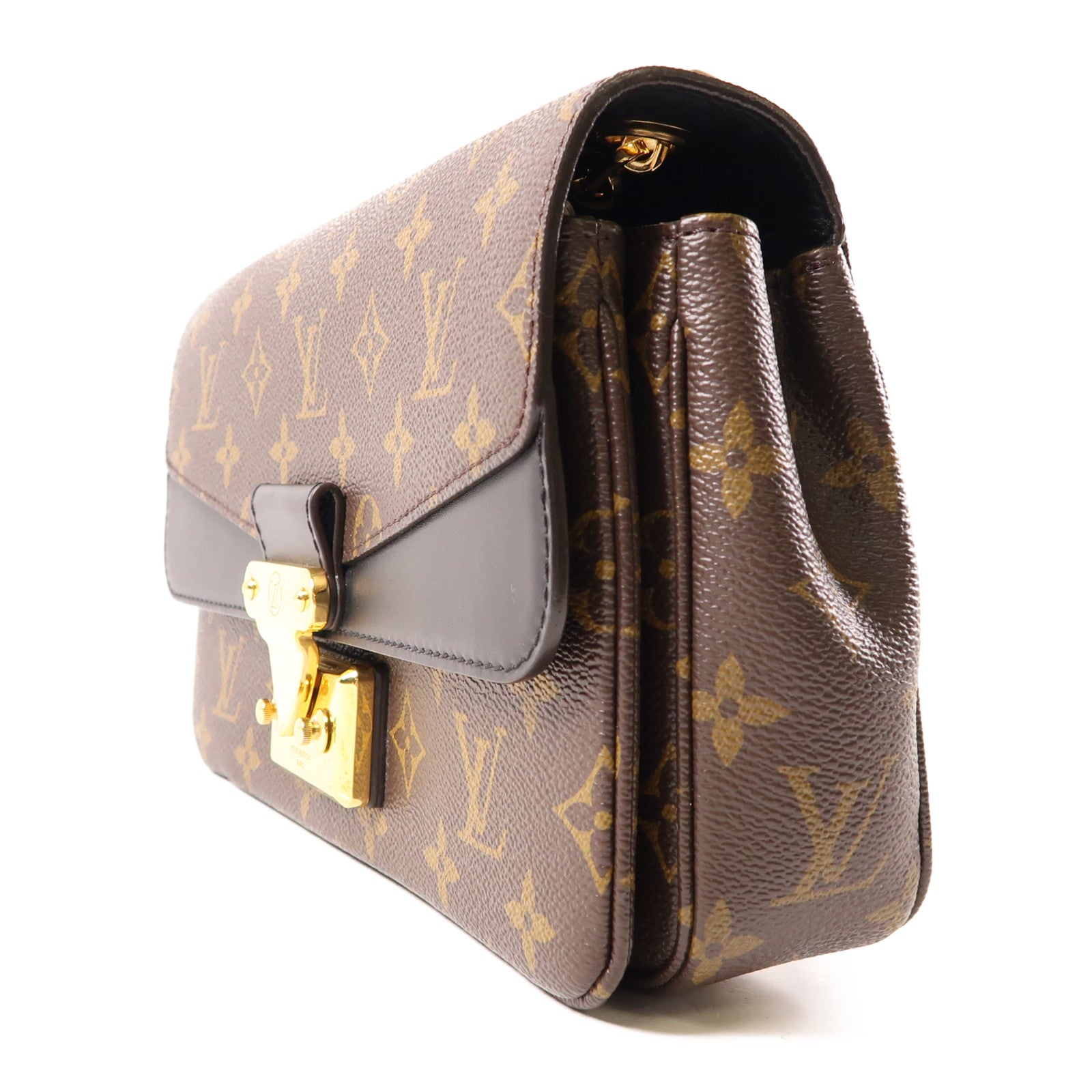 LOUIS VUITTON Monogram Marceau金扣鏈帶肩背袋棕色