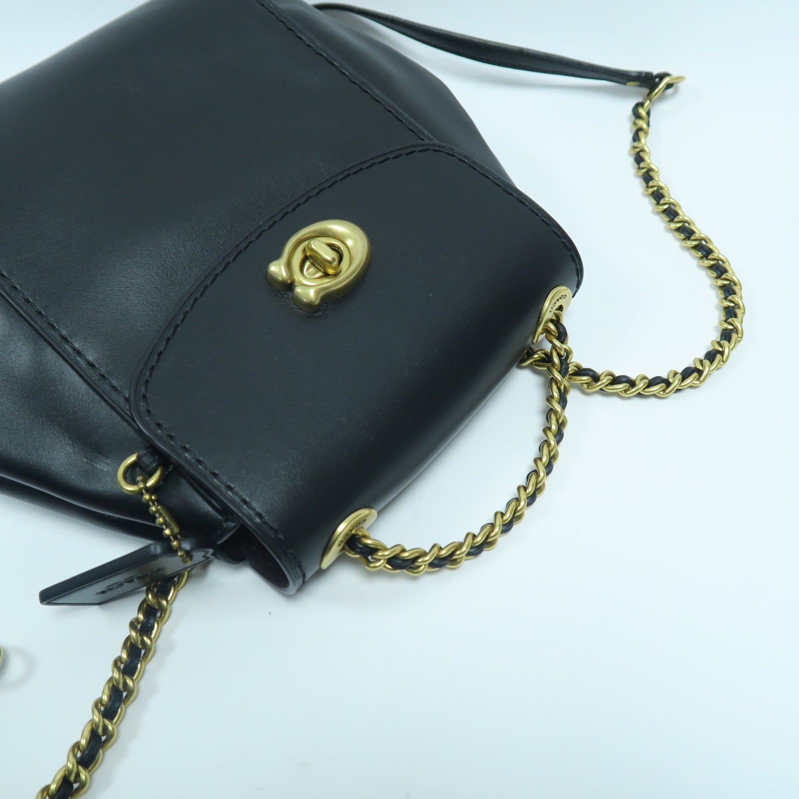 COACH 【激減優惠】牛皮皮革Parker Convertible Backpack 16金扣背包黑色