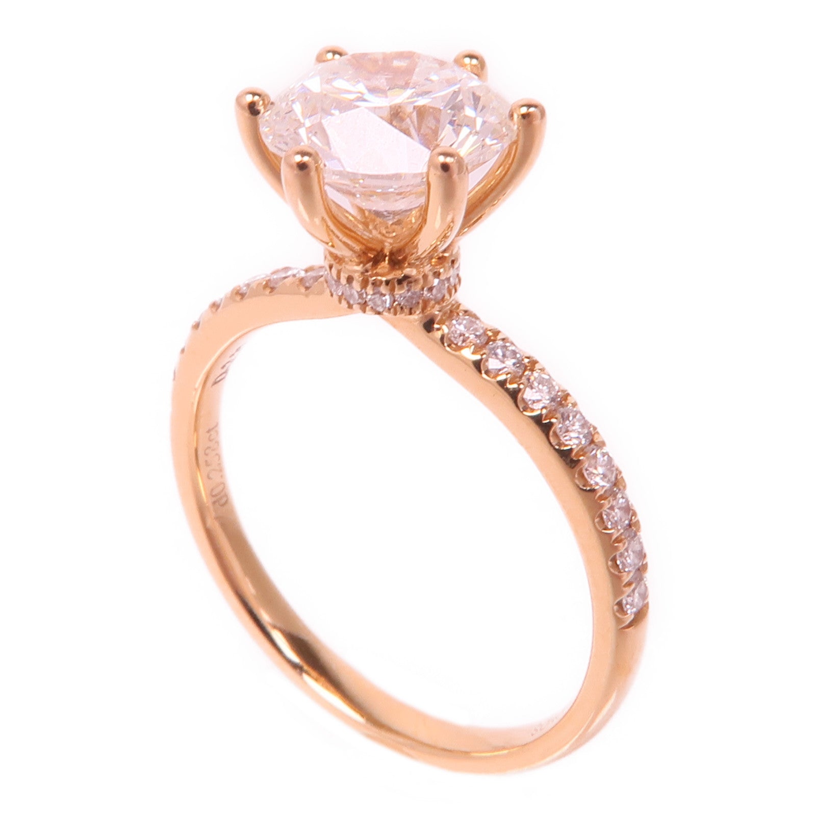 JEWELRY 18K玫瑰金Diamond Ring鑽石戒指US#7