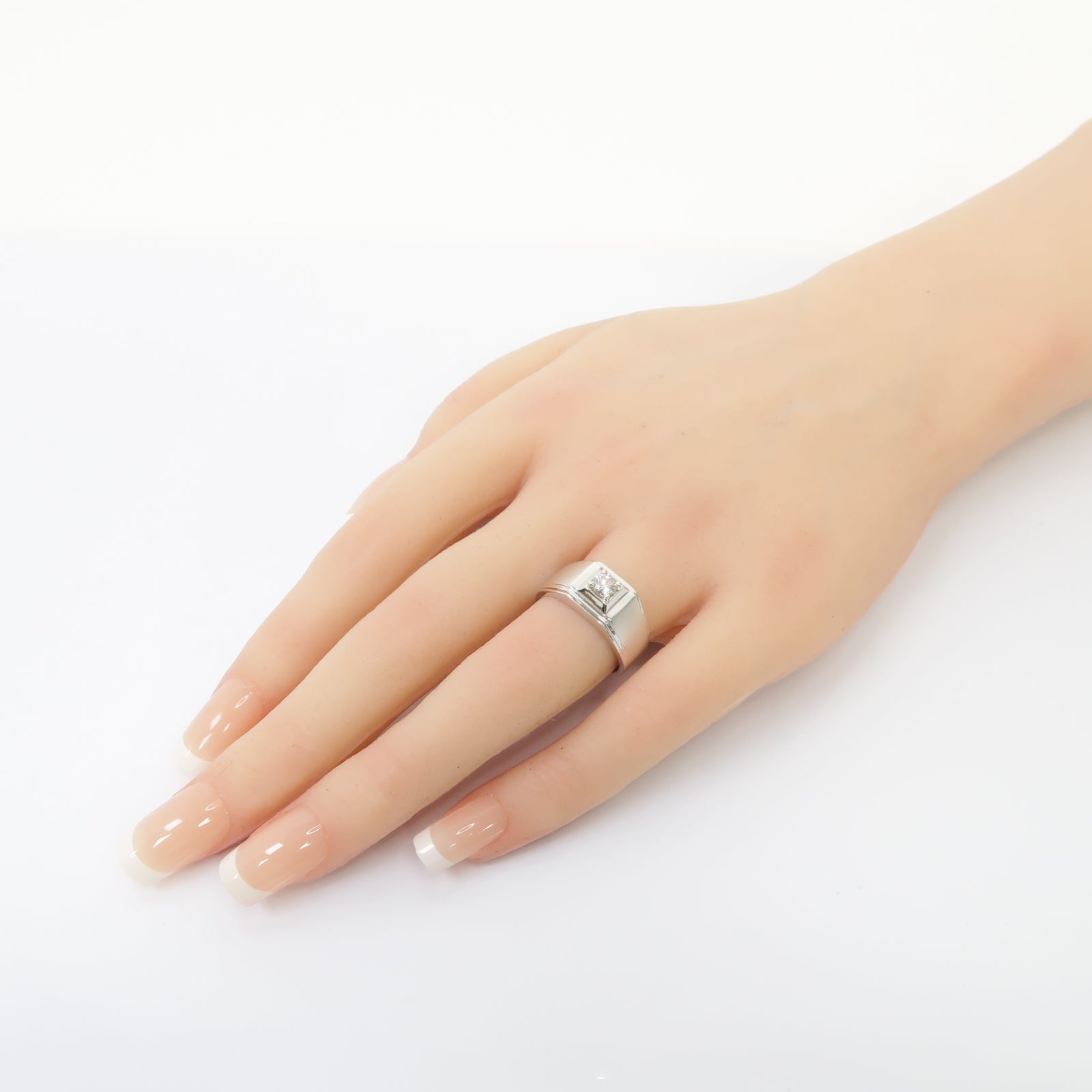 JEWELRY 【激減優惠】18K白金Diamond Ring石戒指US#7.25