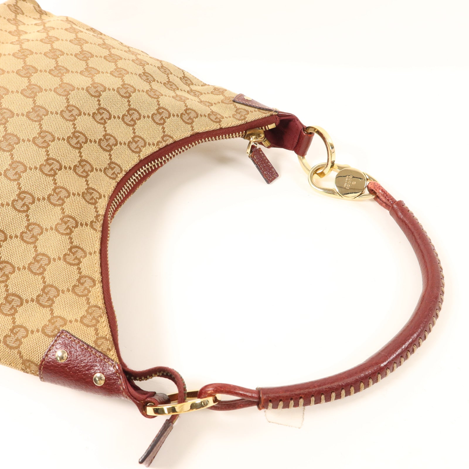 GUCCI 帆布Shoulder Bag金扣肩背袋