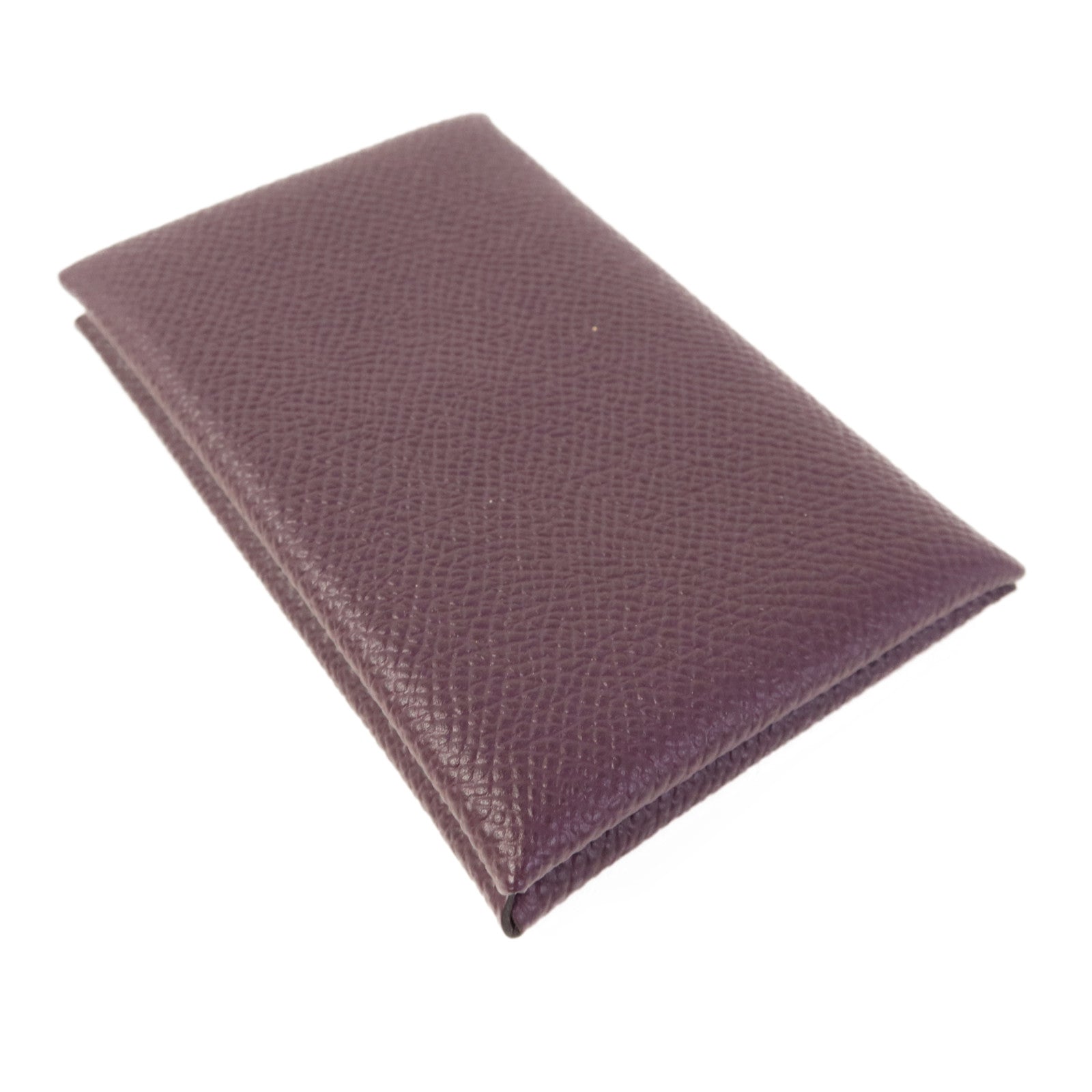 HERMES Epsom皮革Calvi卡片套Purple