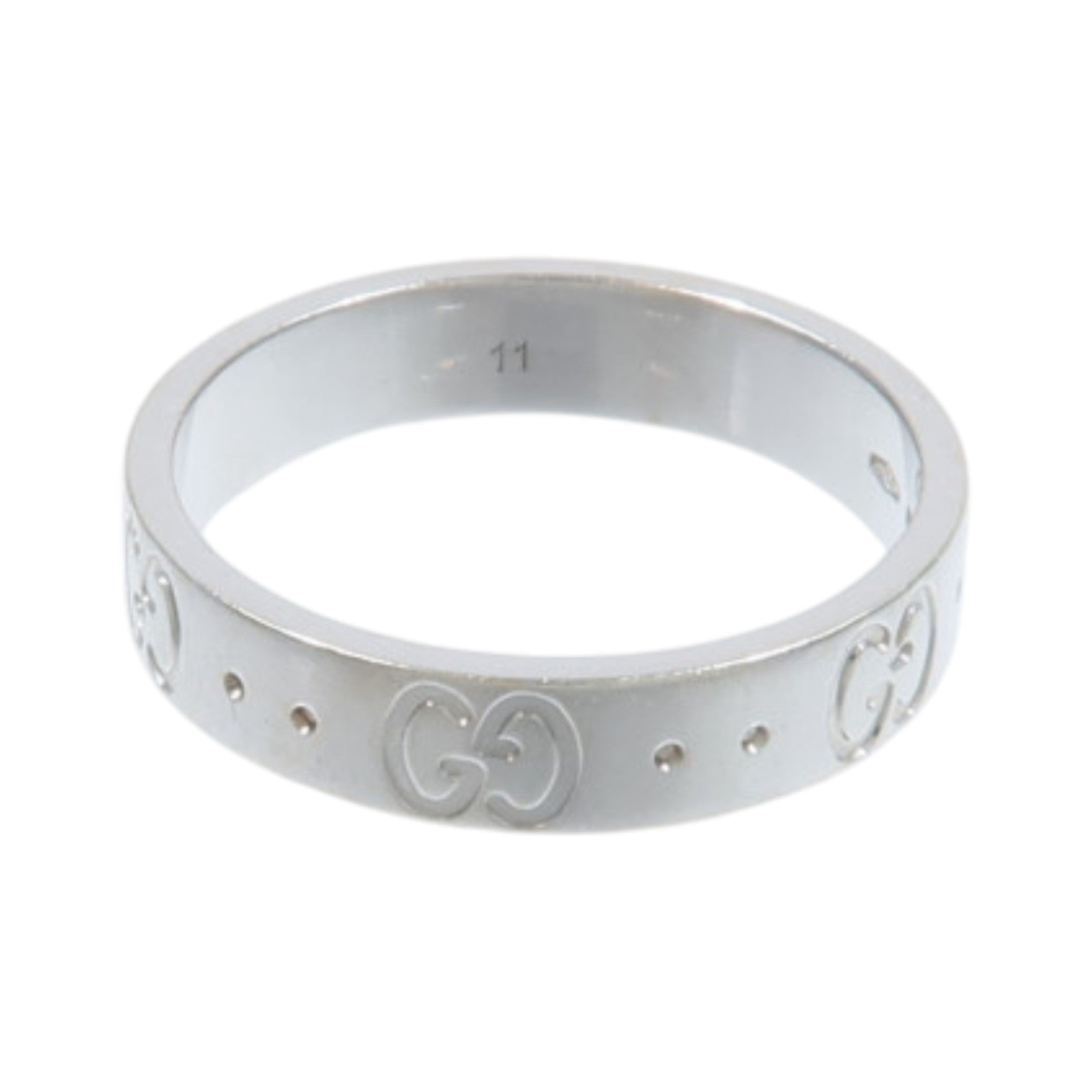 GUCCI 18K白金Icon Ring戒指