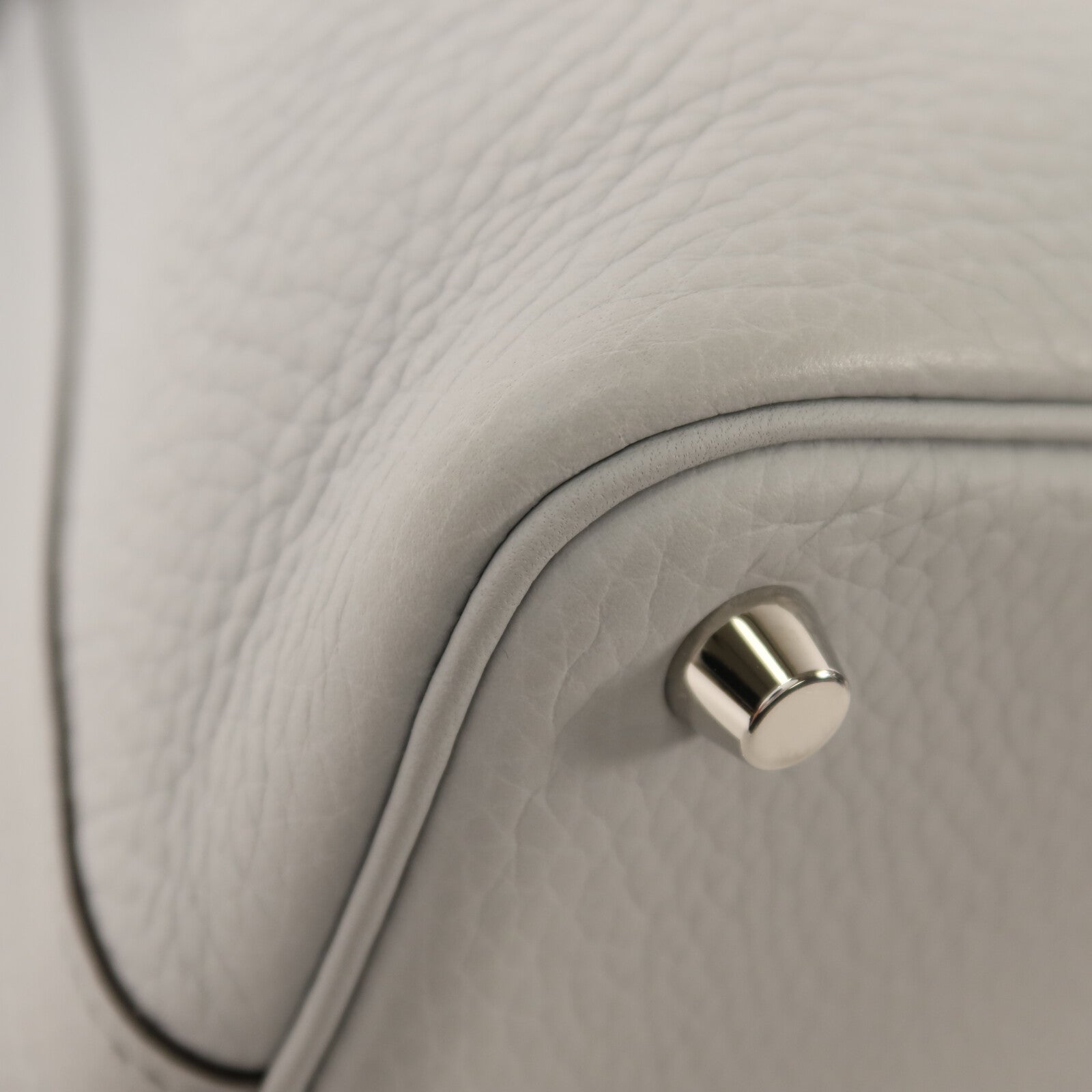 HERMES Clemence皮革Picotin PM銀扣手挽袋Bleu Pale
