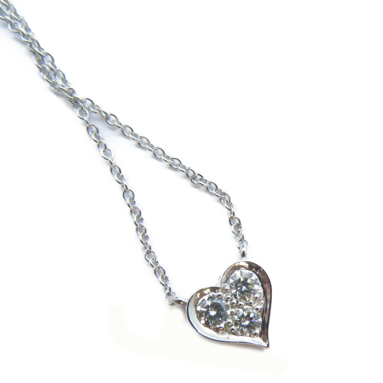 TIFFANY＆CO PT950鉑金Heart Diamond Necklace鑽石項鍊
