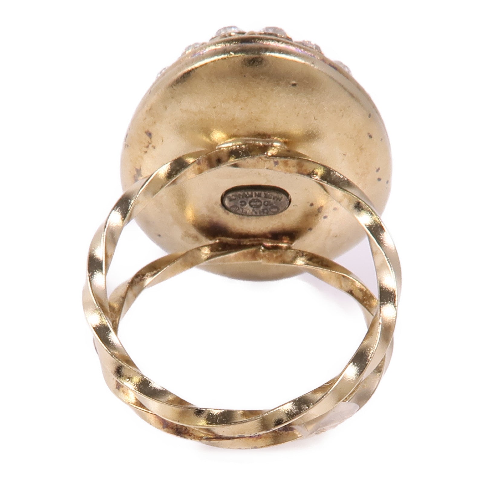 CHANEL CC Ring Accessories Metal US#6.25 Gold