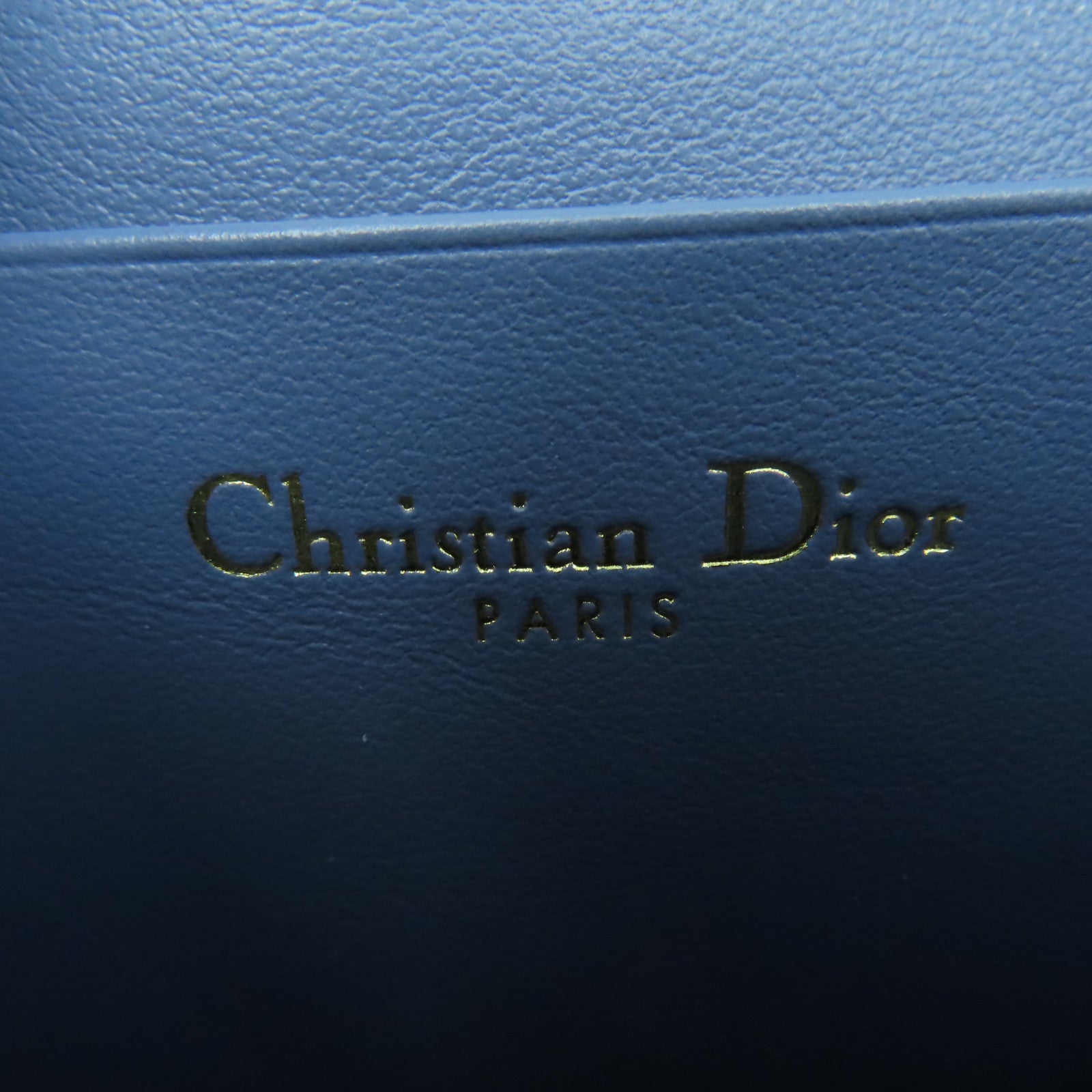 Dior 【激減優惠】羊皮皮革Card Case金扣卡片套藍色