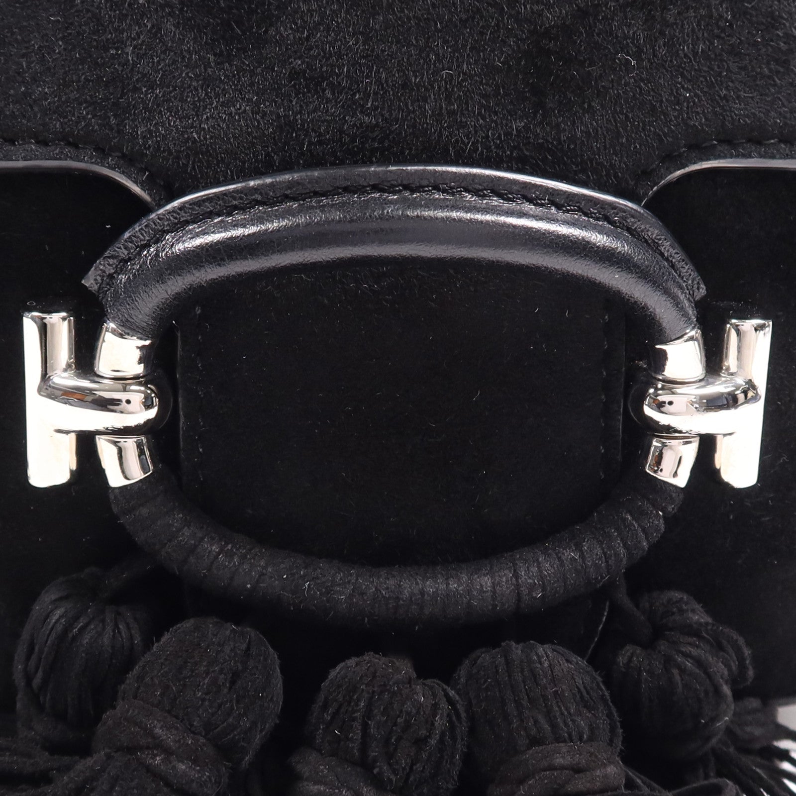 TOD'S 麂皮皮革T-Ring銀扣肩背袋