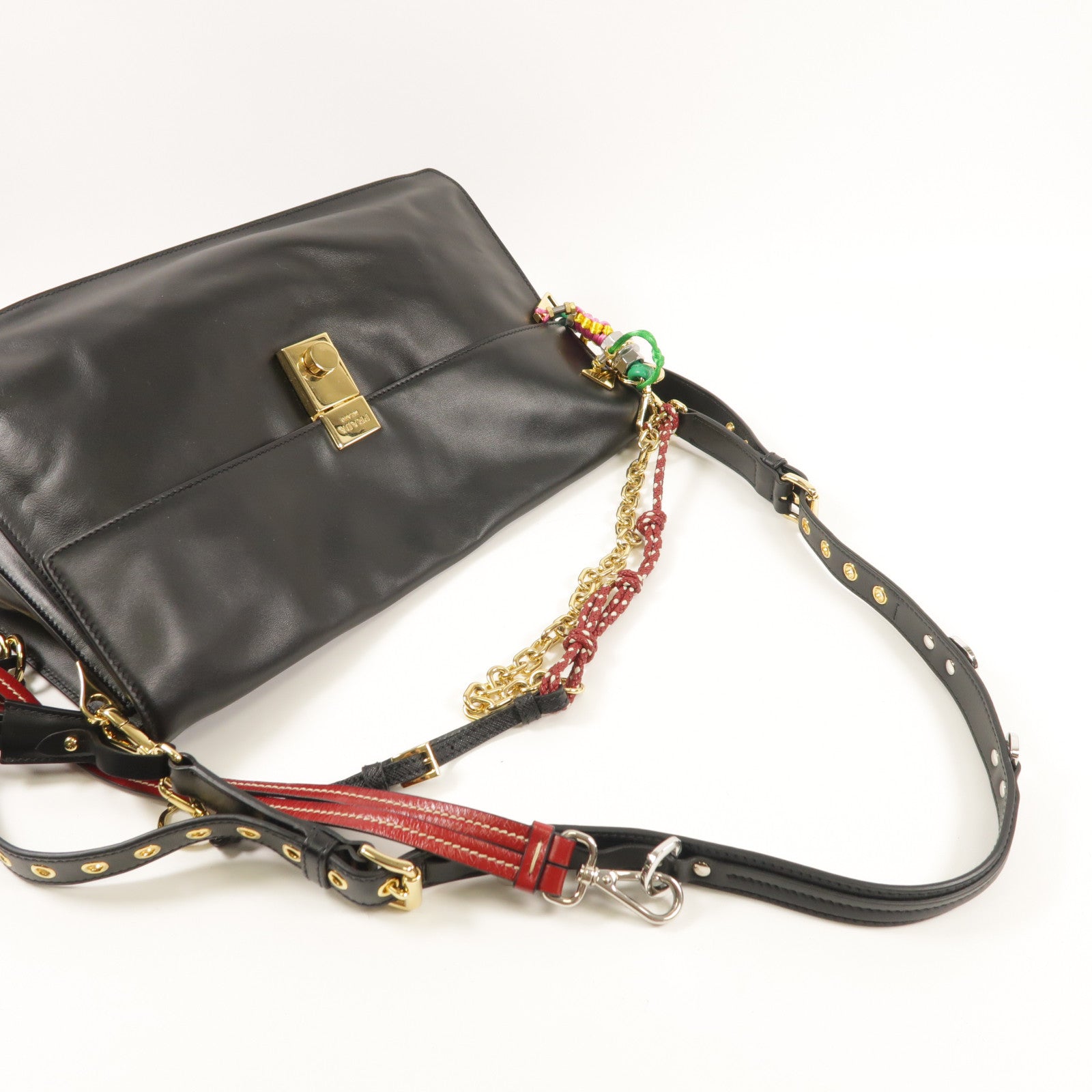 PRADA 牛皮皮革Soft Sound Large肩背袋