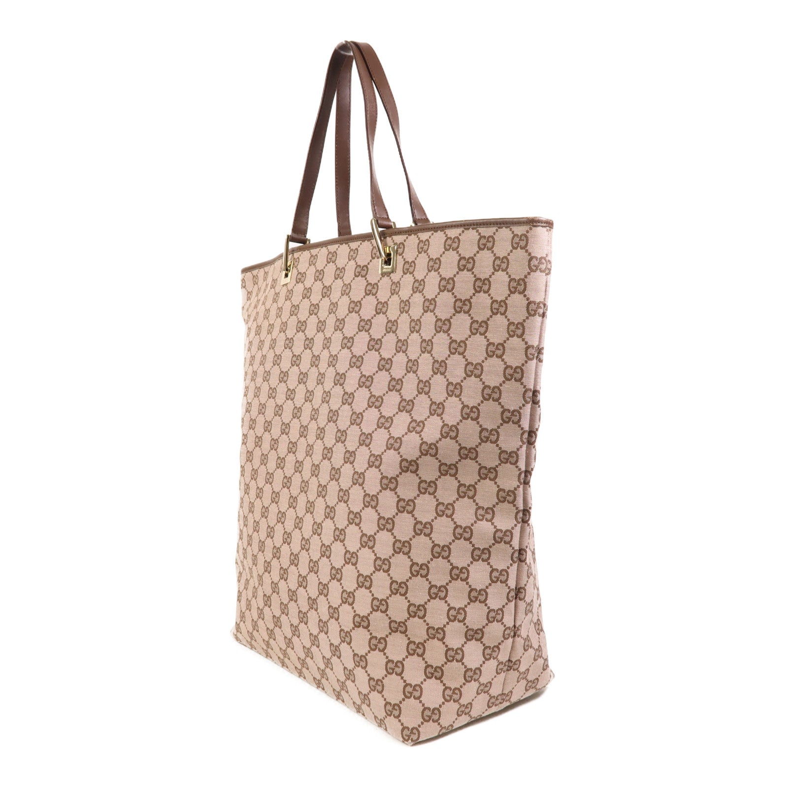 GUCCI 帆布Tote Bag金扣肩背袋