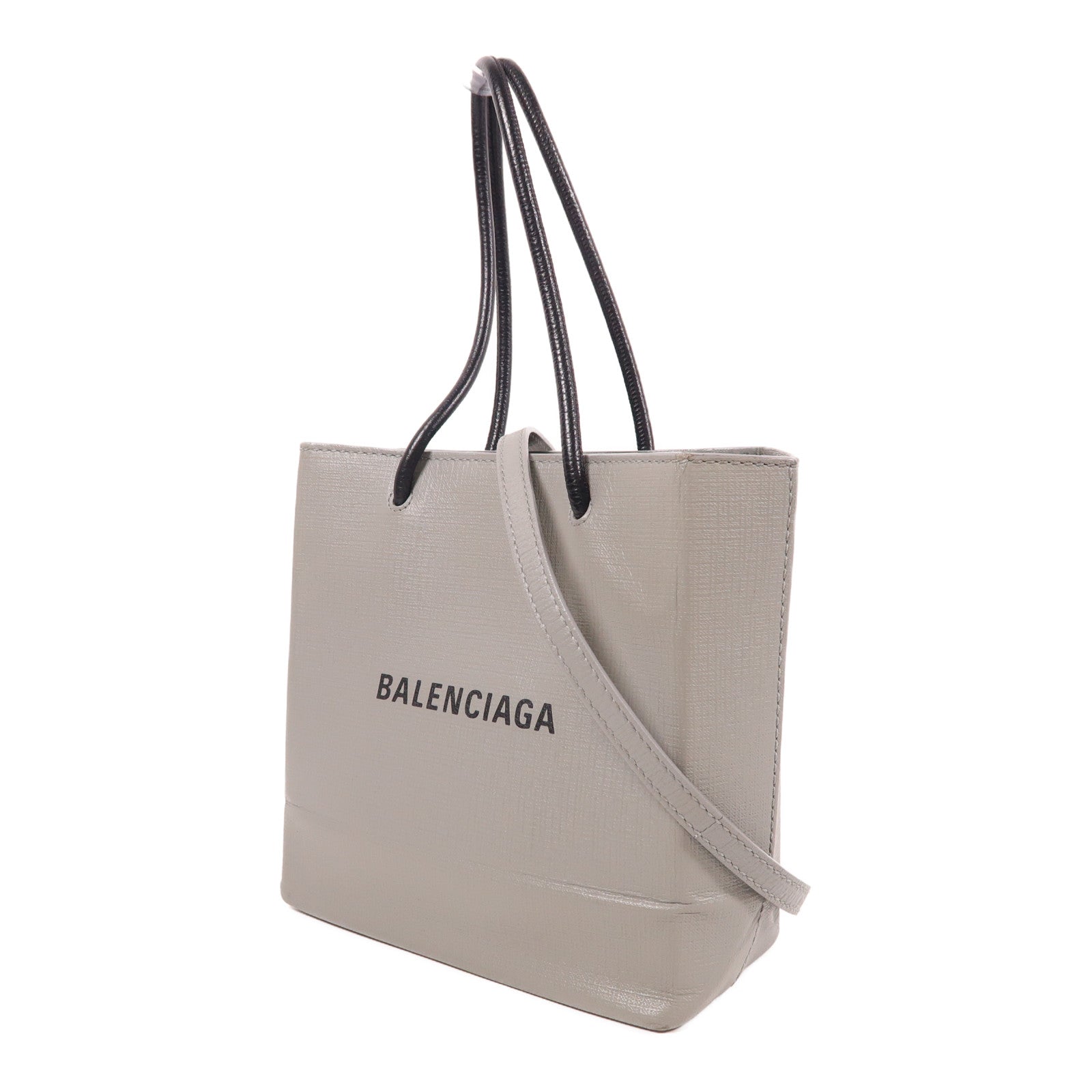 BALENCIAGA 牛皮皮革2 Way Shoulder銀扣手挽肩背兩用袋