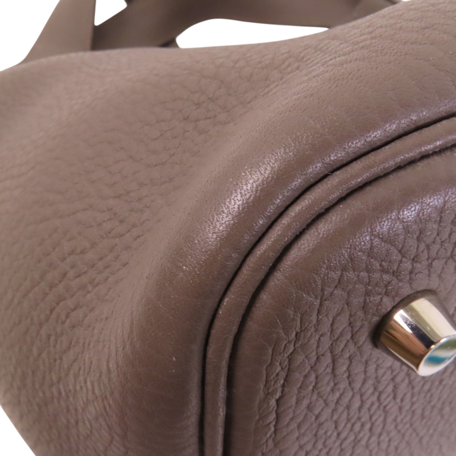 HERMES Clemence皮革Picotin MM銀扣手挽大