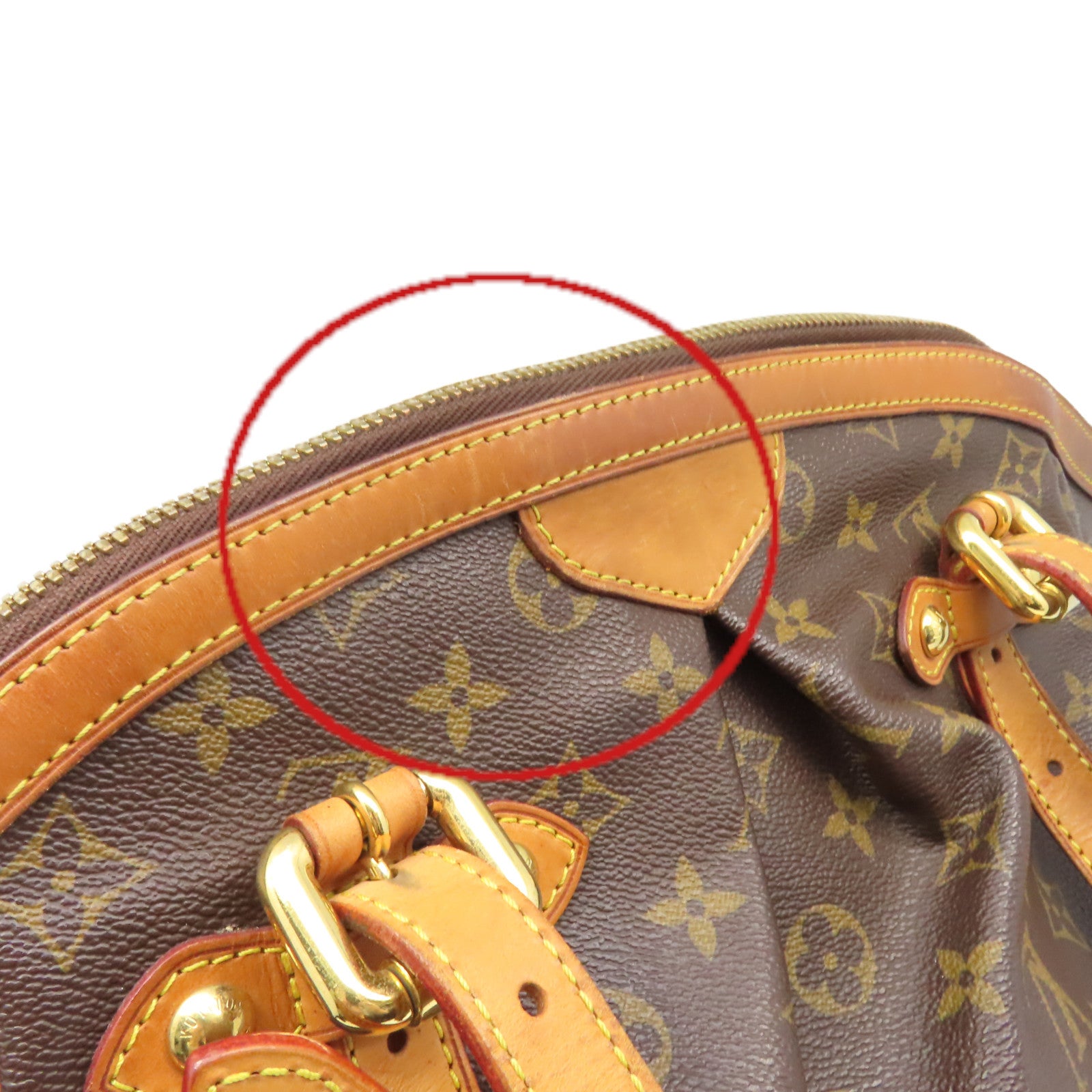 LOUIS VUITTON 【激減優惠】Monogram Tivoli GM金扣手挽袋啡色