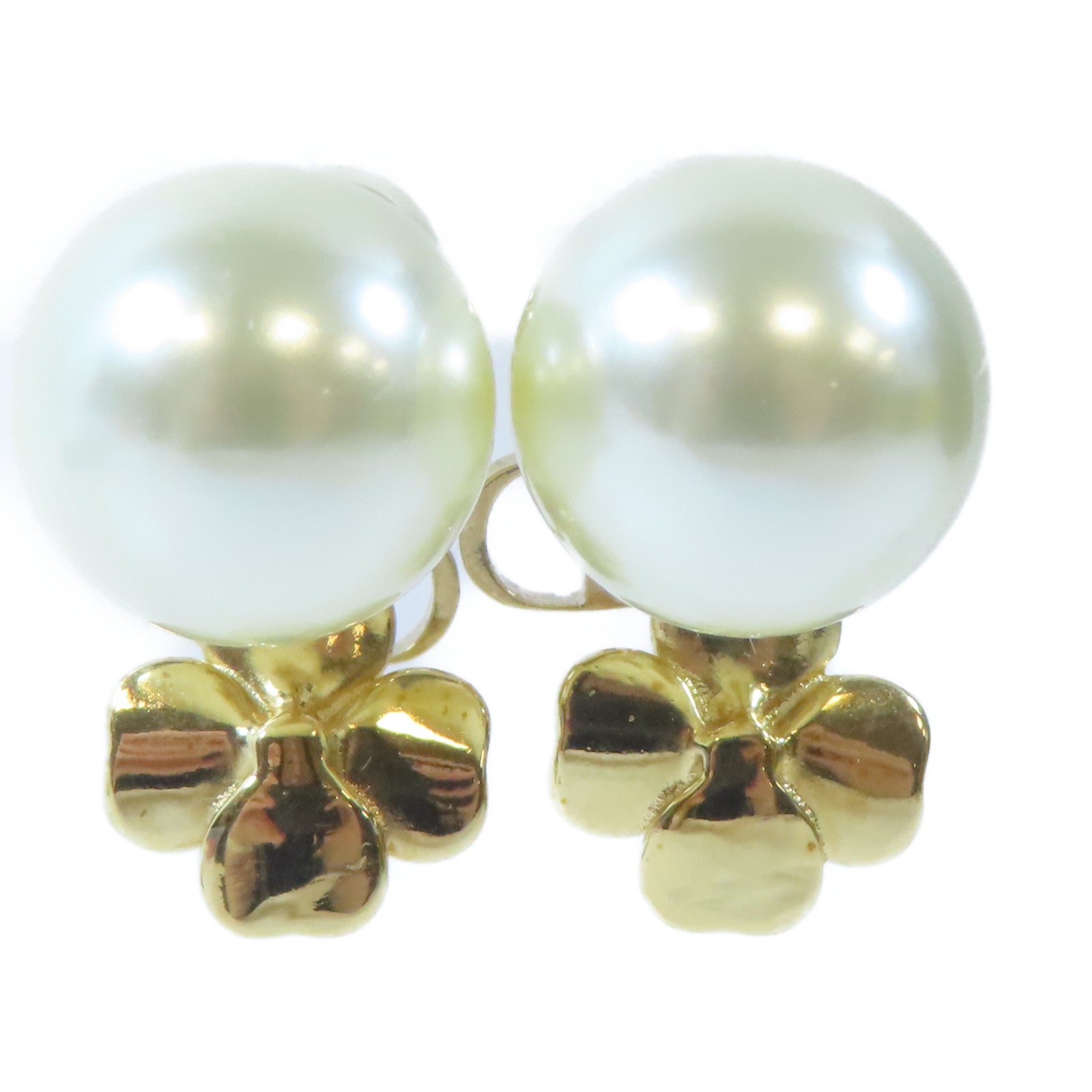 Dior 金屬Pierced Earring耳環金色/白色