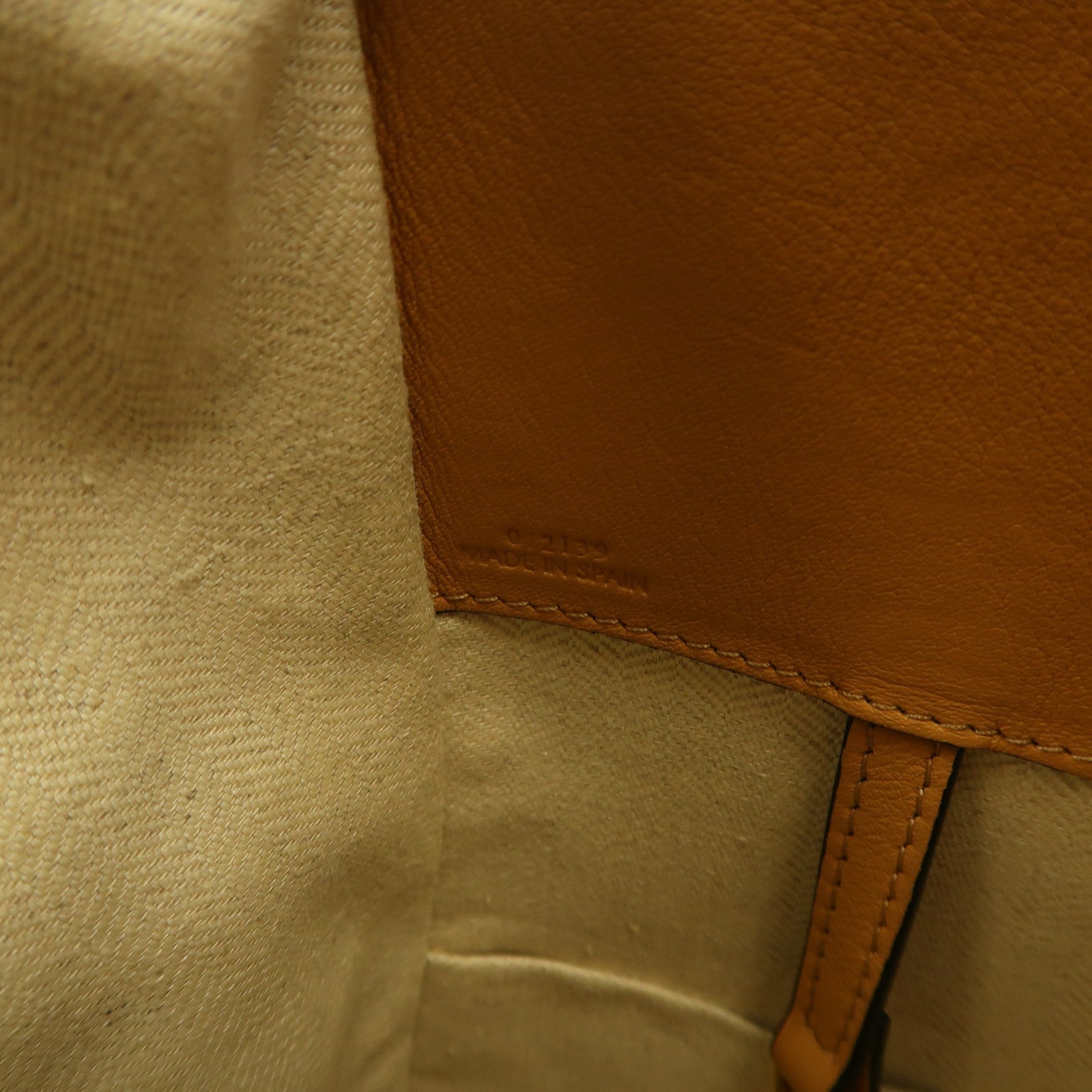 LOEWE 牛皮皮革Hammock Small Bagl金扣手挽肩背兩用袋米色/啡色
