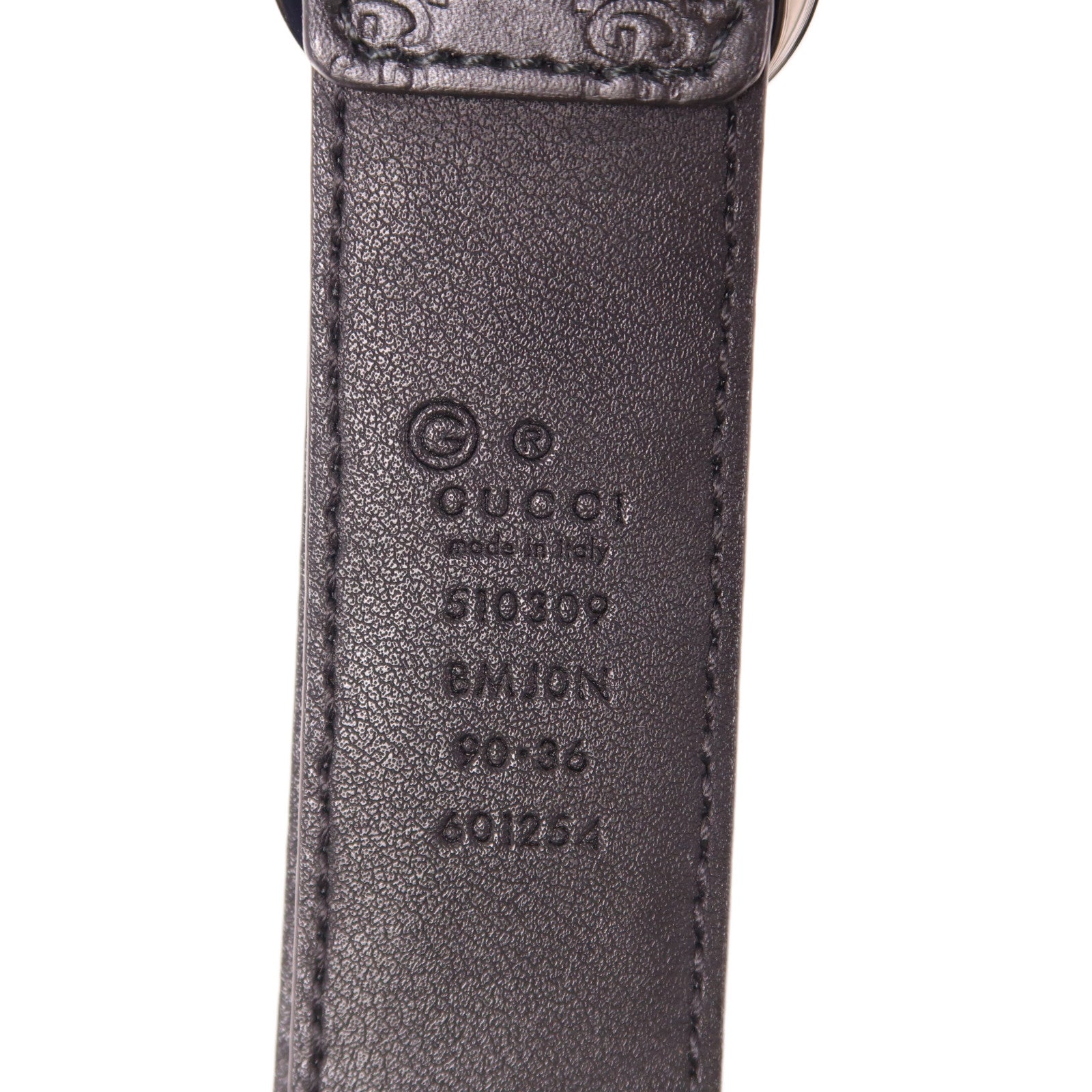 GUCCI 牛皮皮革Belt銀扣皮帶