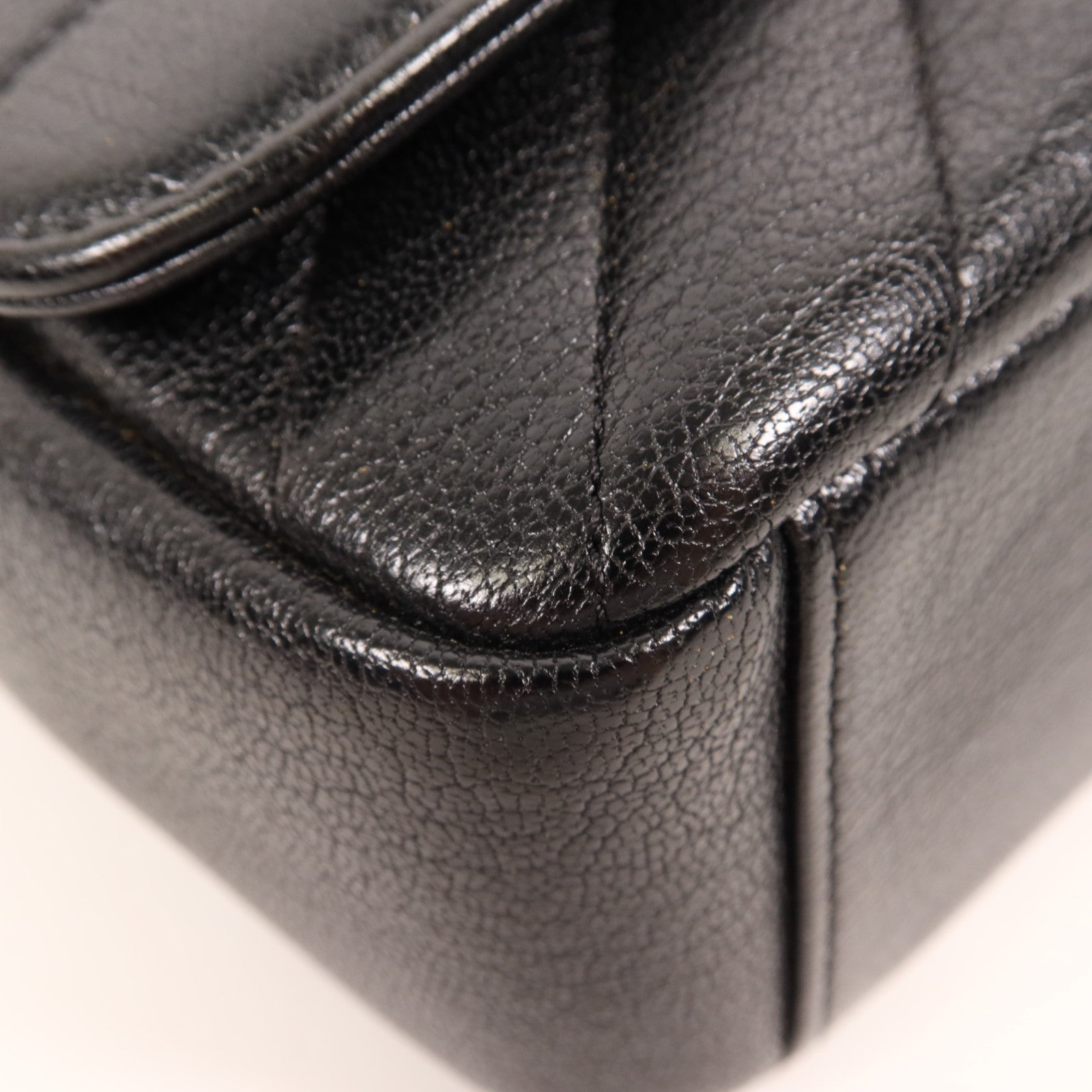 CHANEL 牛皮皮革Coco Mark Quilted Flap金扣鏈帶肩背袋