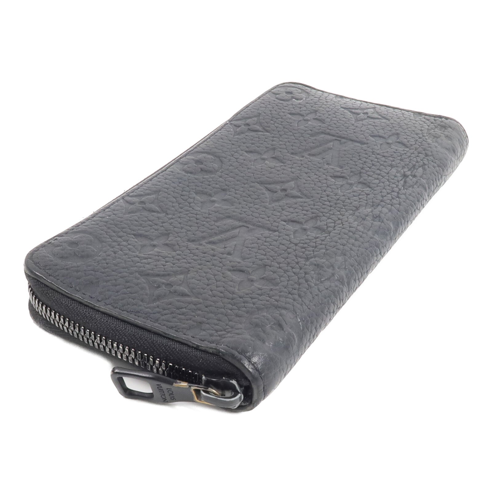 LOUIS VUITTON Monogram Taurillon Zip Vertical Wallet長錢包