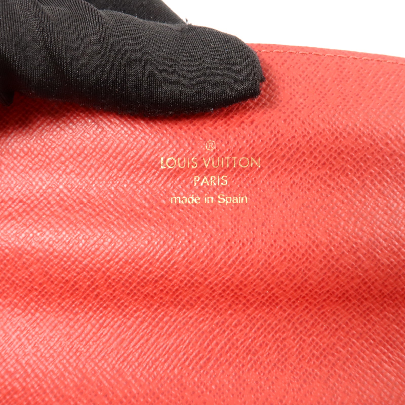 LOUIS VUITTON Damier Portefeuille Emilie Long Wallet金扣長錢包