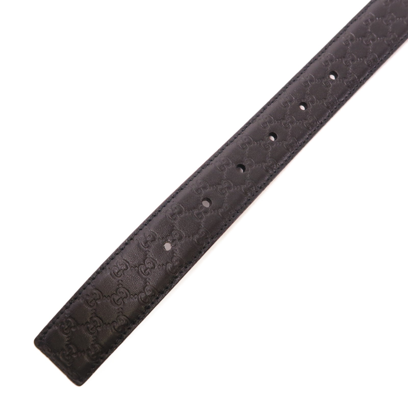 GUCCI 牛皮皮革Belt銀扣皮帶