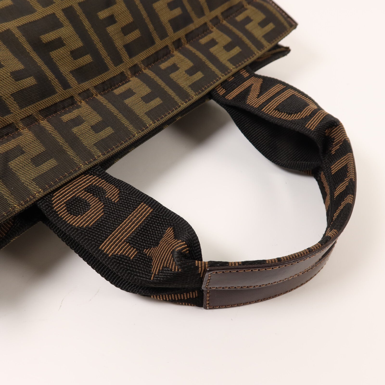FENDI 帆布Hand Bag銀扣手挽袋