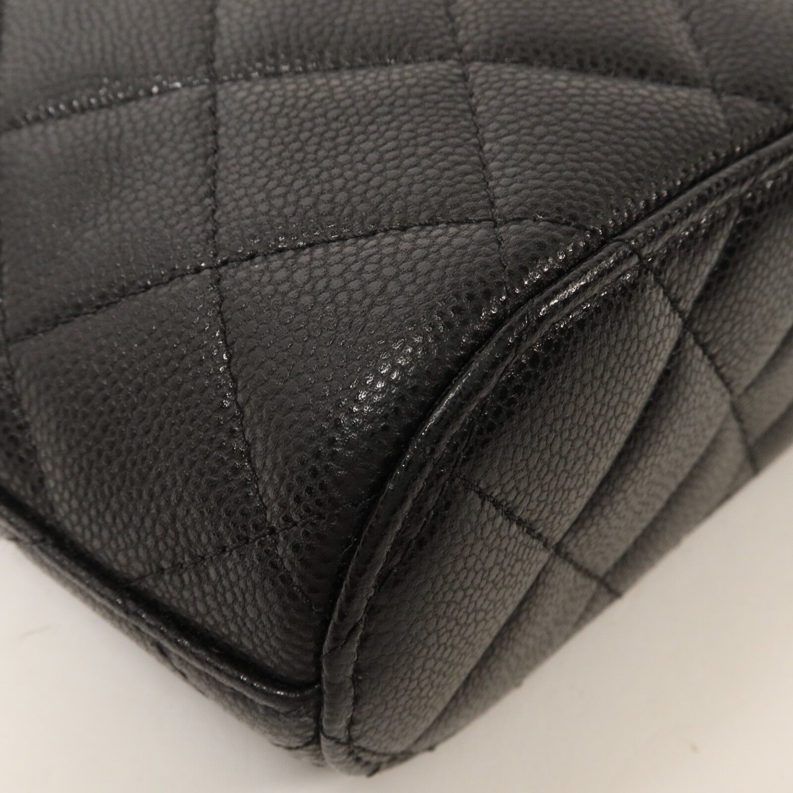 CHANEL 牛皮皮革Top Handle Clutch Bag鏈帶手挽肩背兩用袋