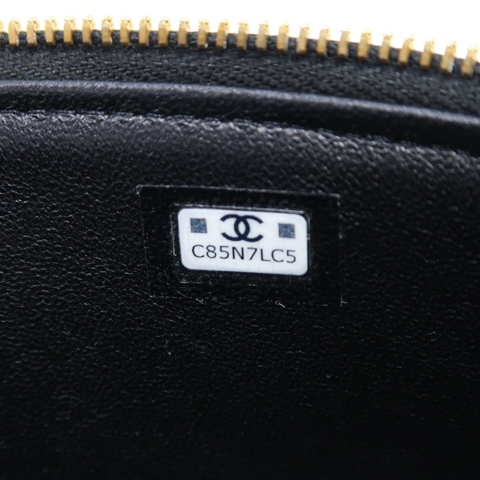 CHANEL 菱格羊皮皮革Vanity Case金扣手挽肩背兩用袋黑色