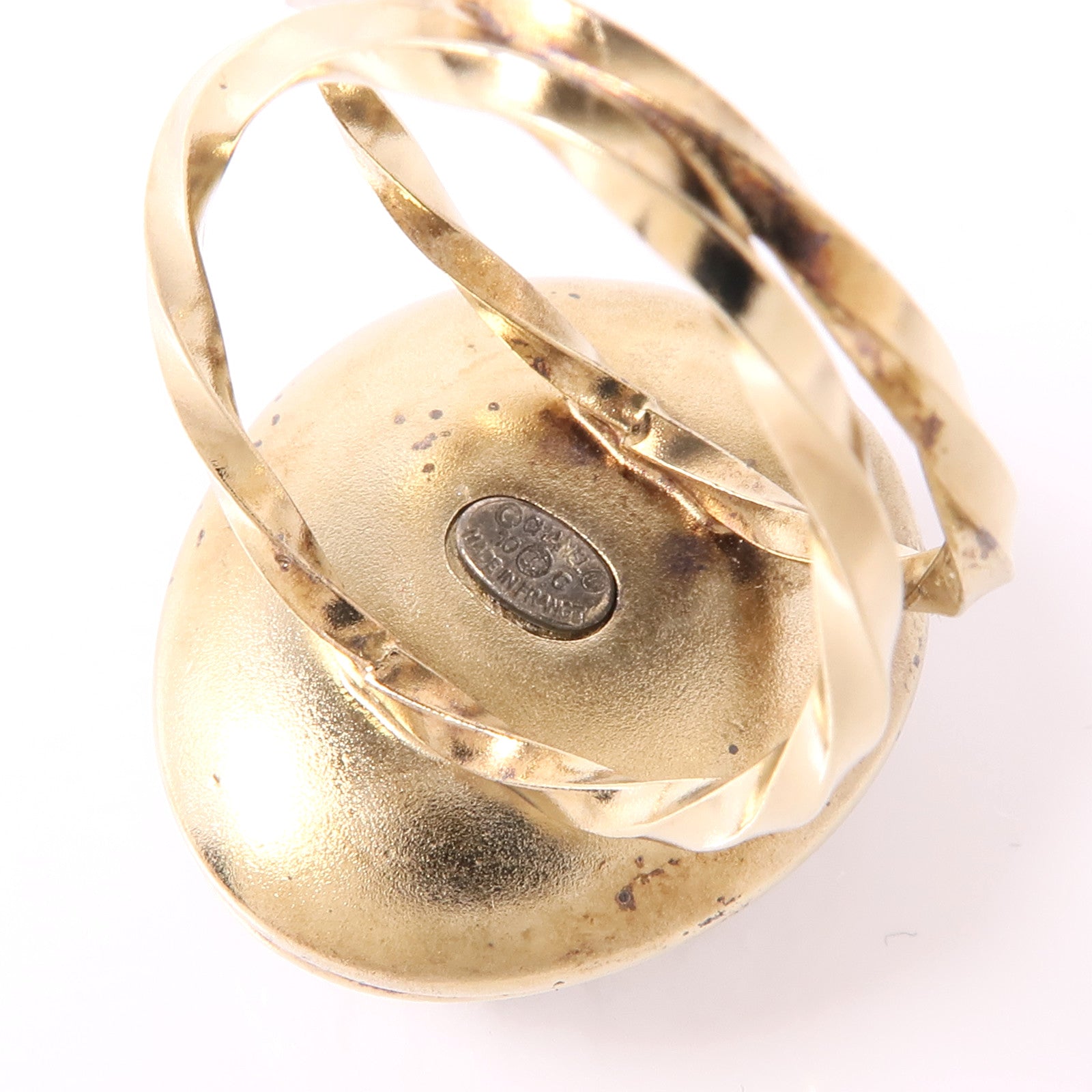 CHANEL CC Ring Accessories Metal US#6.25 Gold