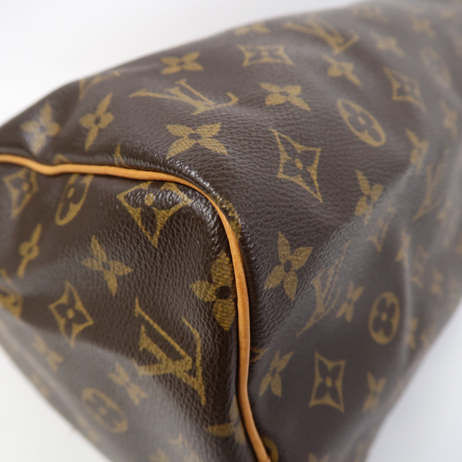 LOUIS VUITTON Monogram Speedy 30金扣手挽袋啡色