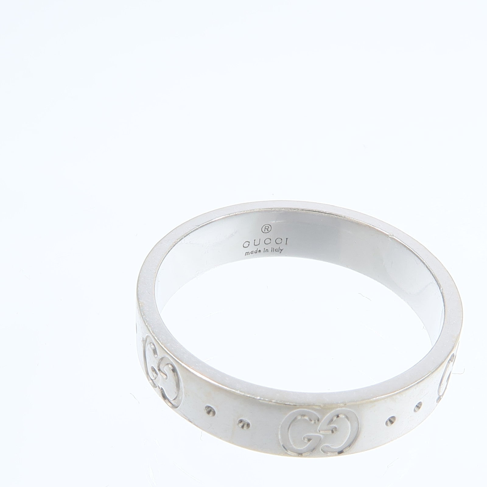 GUCCI 18K白金Icon Ring戒指