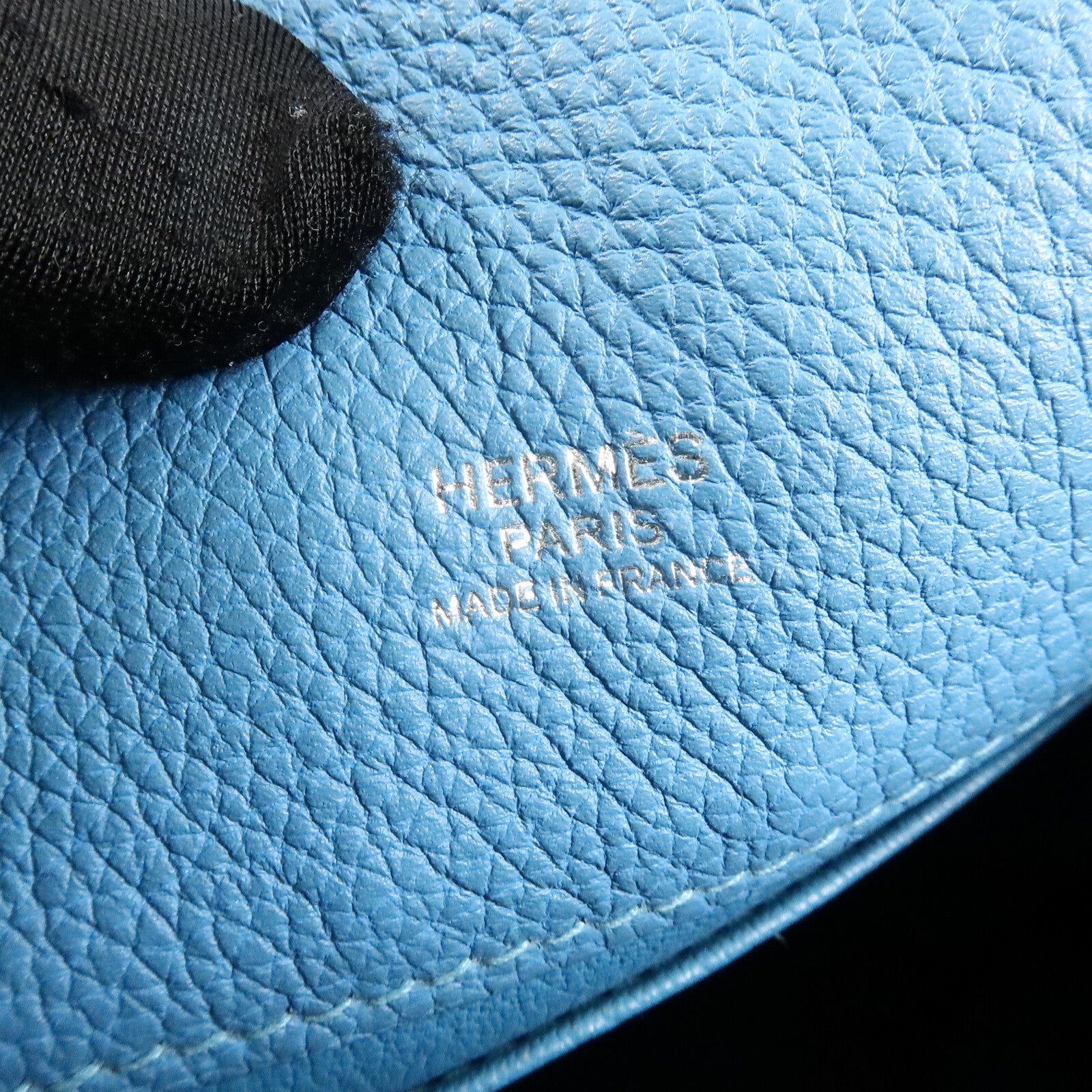 HERMES Clemence皮革So Kelly 22肩背袋Turquoise