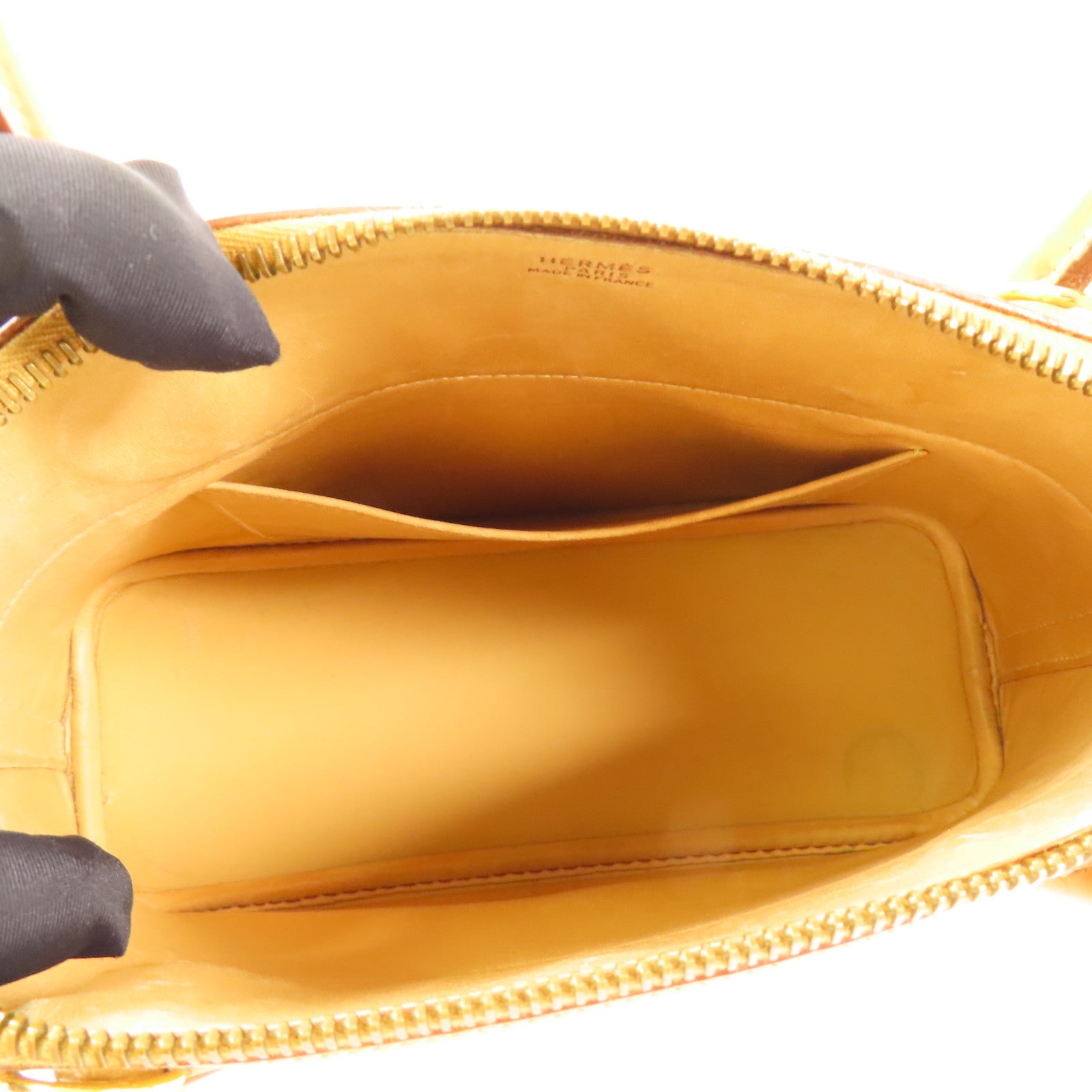 HERMES Chamonix皮革Bolide 27金扣手挽肩背兩用袋37 Gold