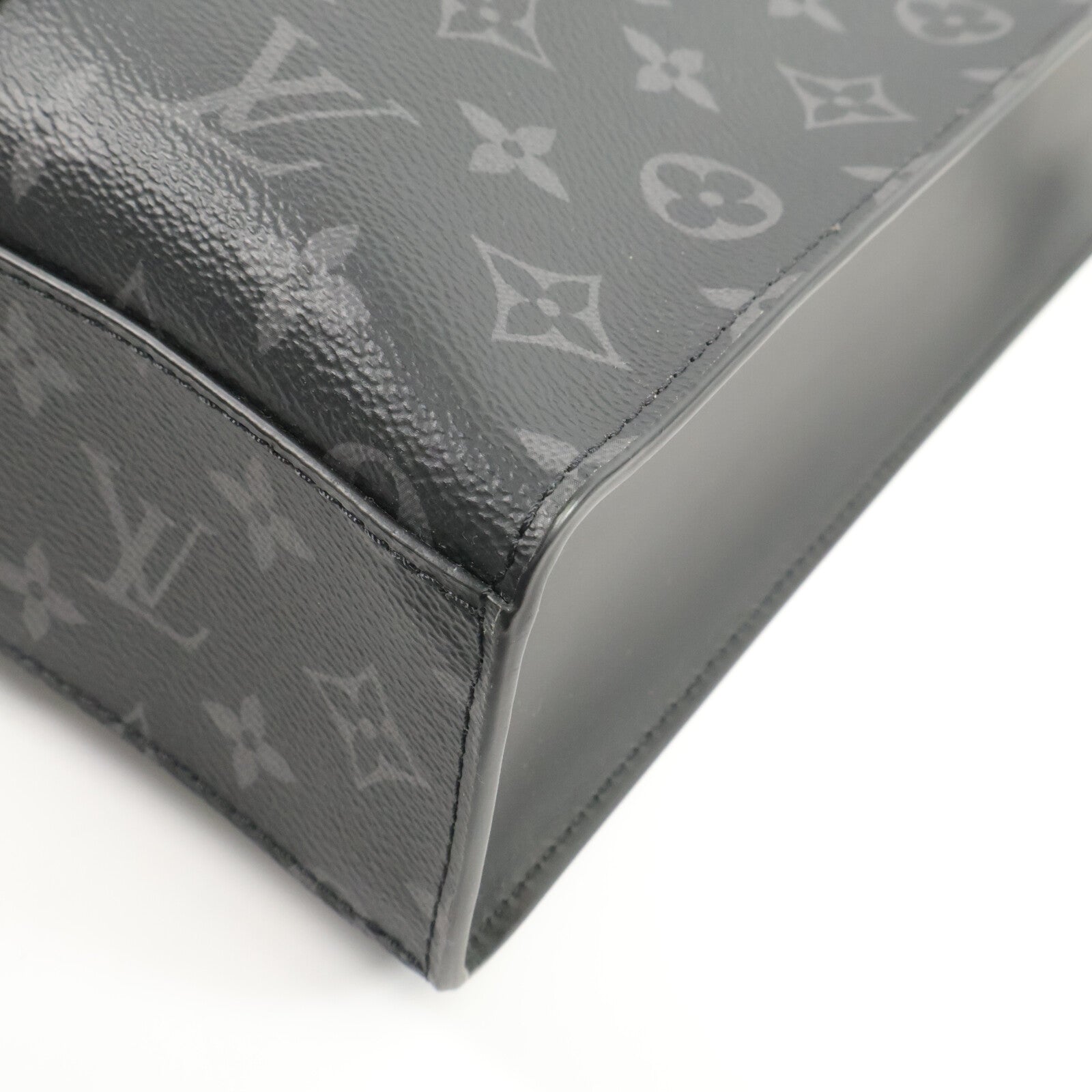 LOUIS VUITTON Monogram Eclipse Sac Plat Cross手挽肩背兩用袋