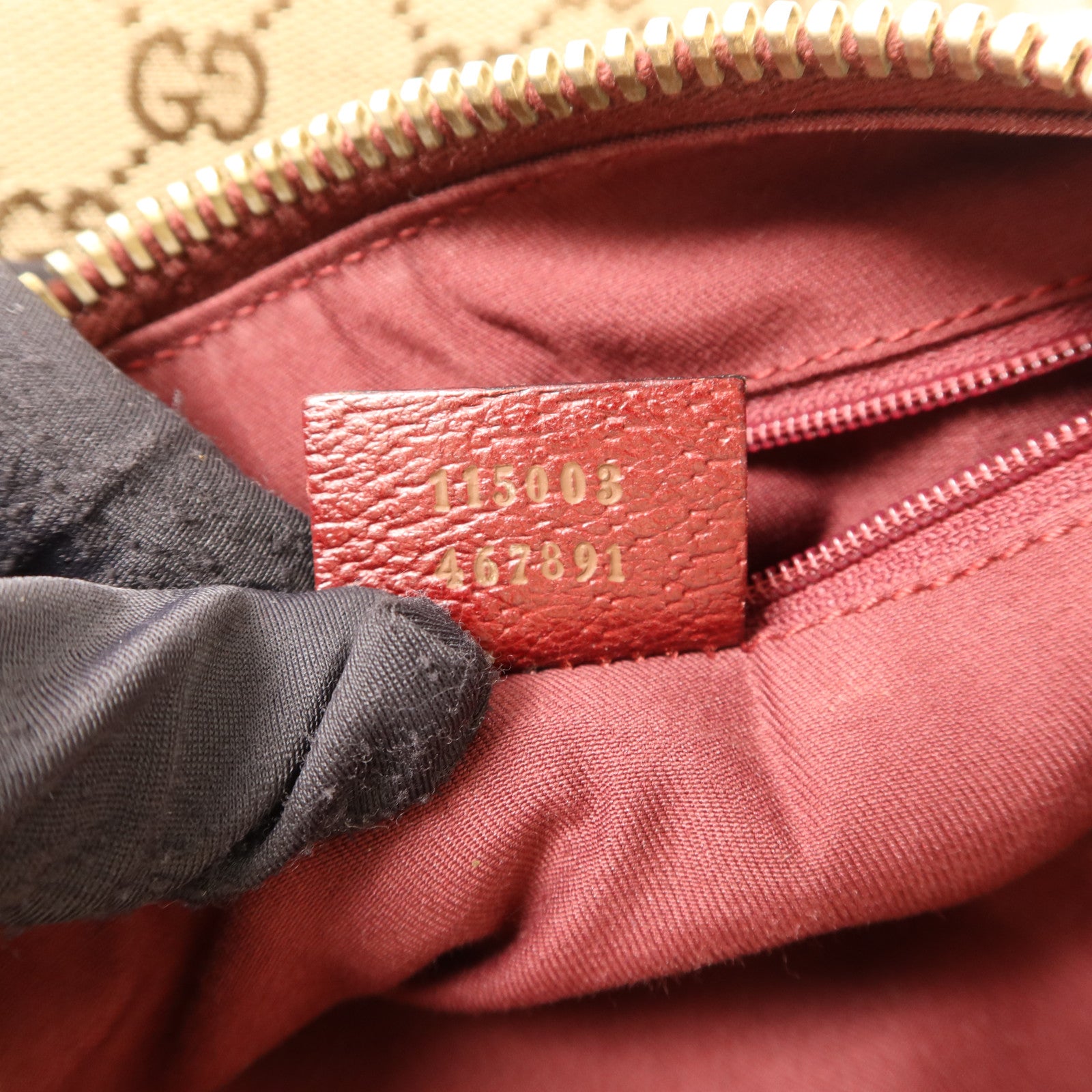 GUCCI 帆布Shoulder Bag金扣肩背袋