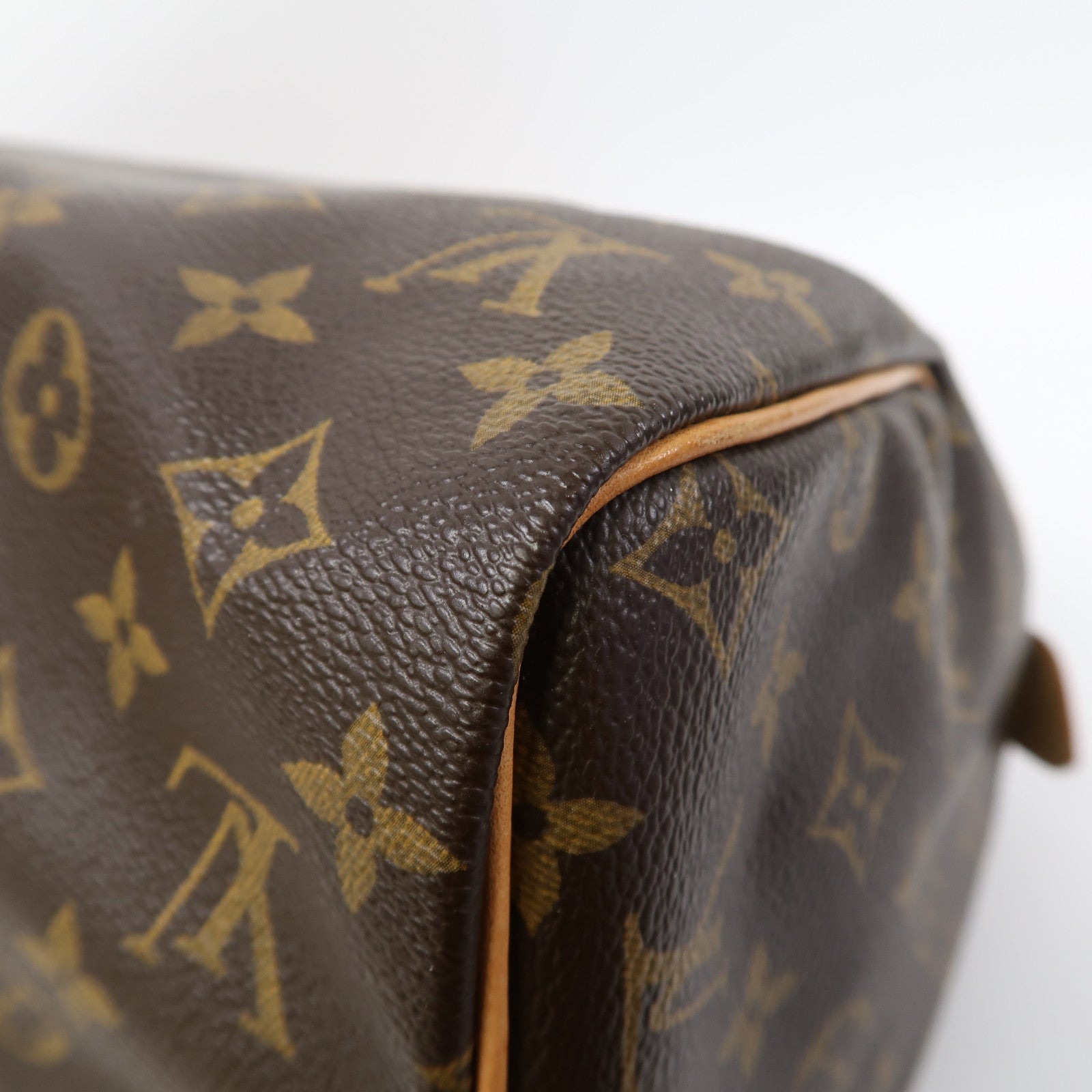 LOUIS VUITTON Monogram Speedy 30金扣手挽袋啡色