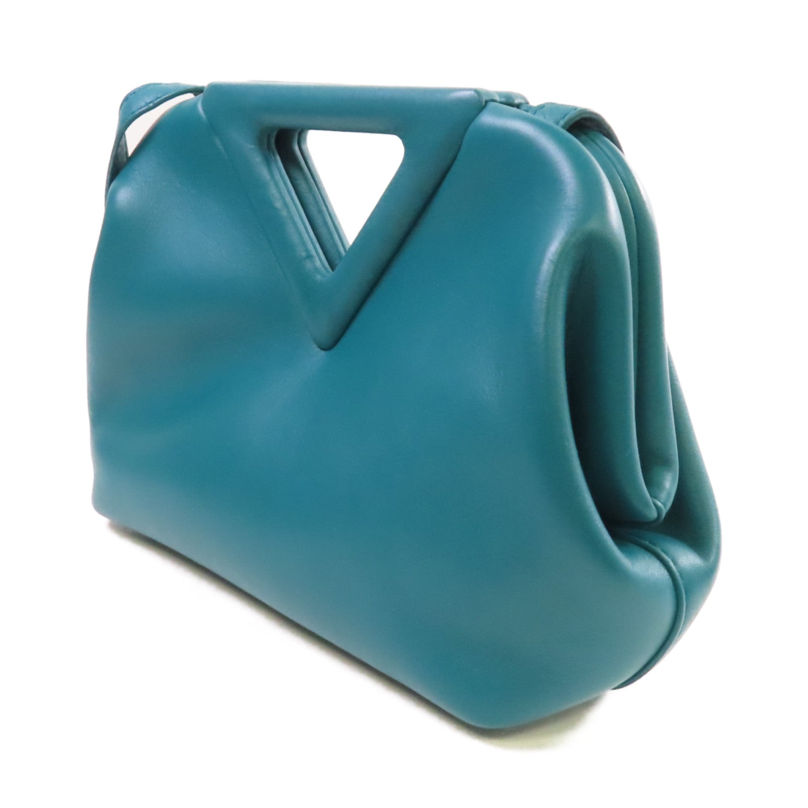 BOTTEGA VENETA 【激減優惠】牛皮皮革Point Shoulder Bag金扣肩背袋綠色