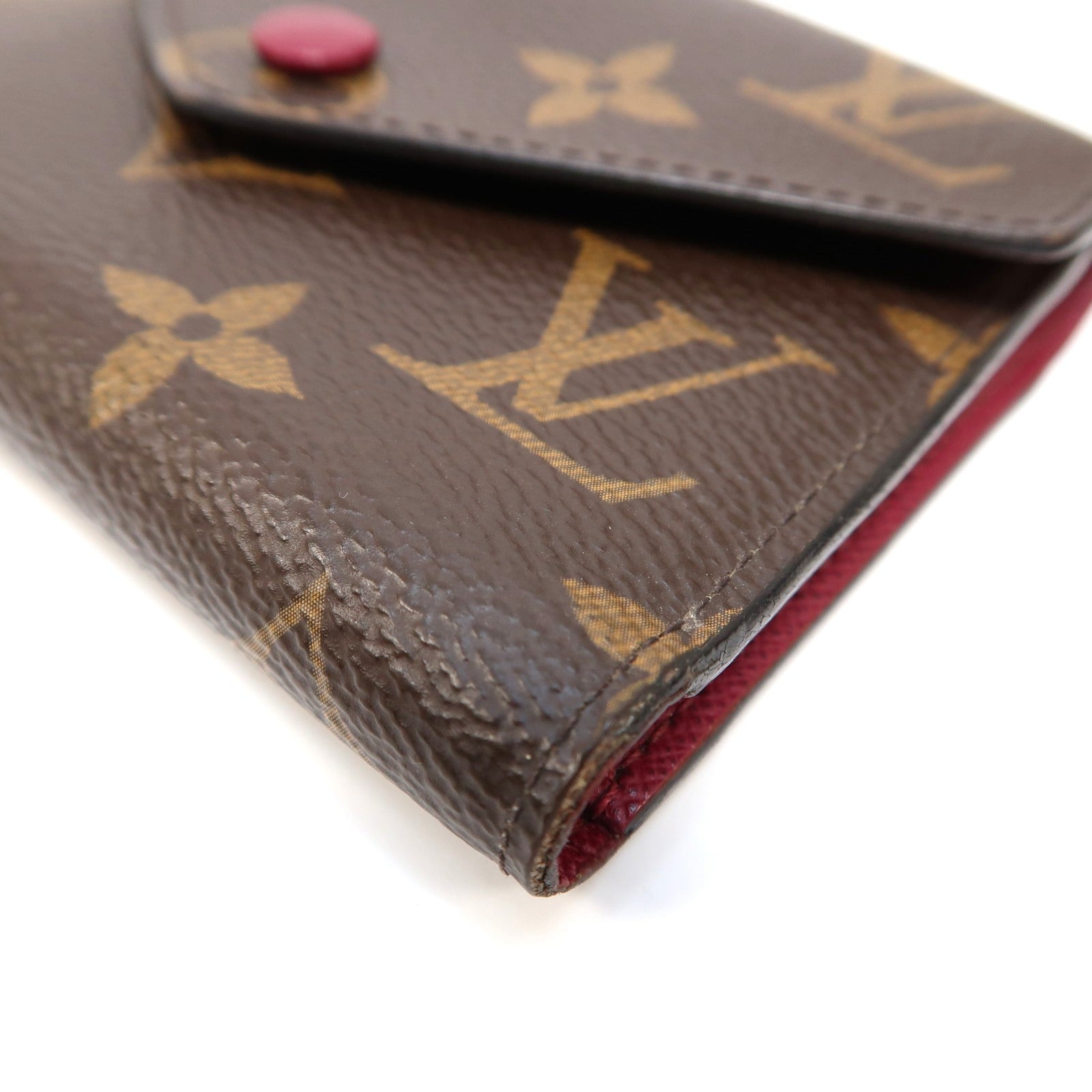 LOUIS VUITTON Monogram Victorine金扣錢包啡色/紫紅色