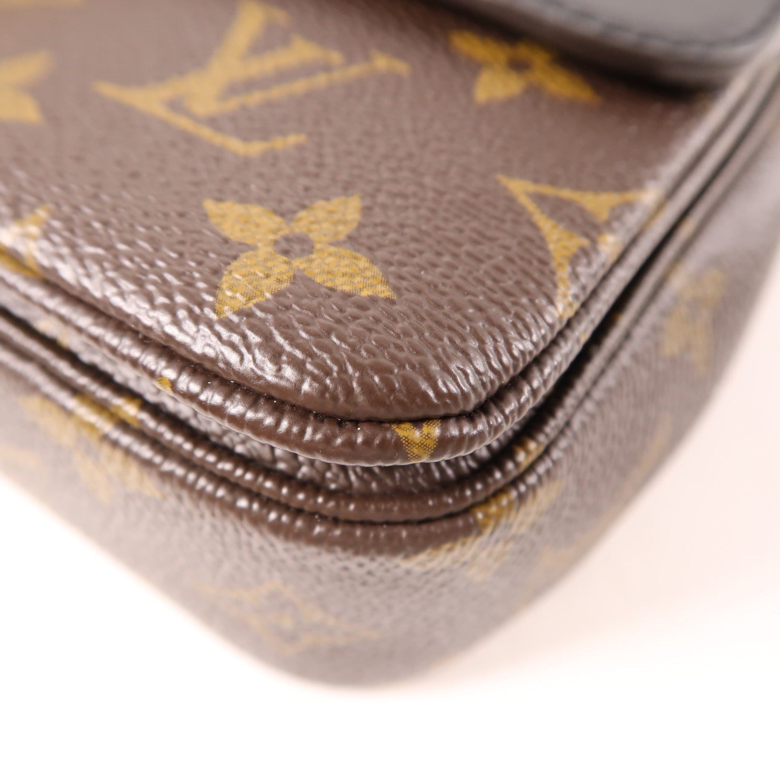 LOUIS VUITTON Monogram Marceau金扣鏈帶肩背袋棕色