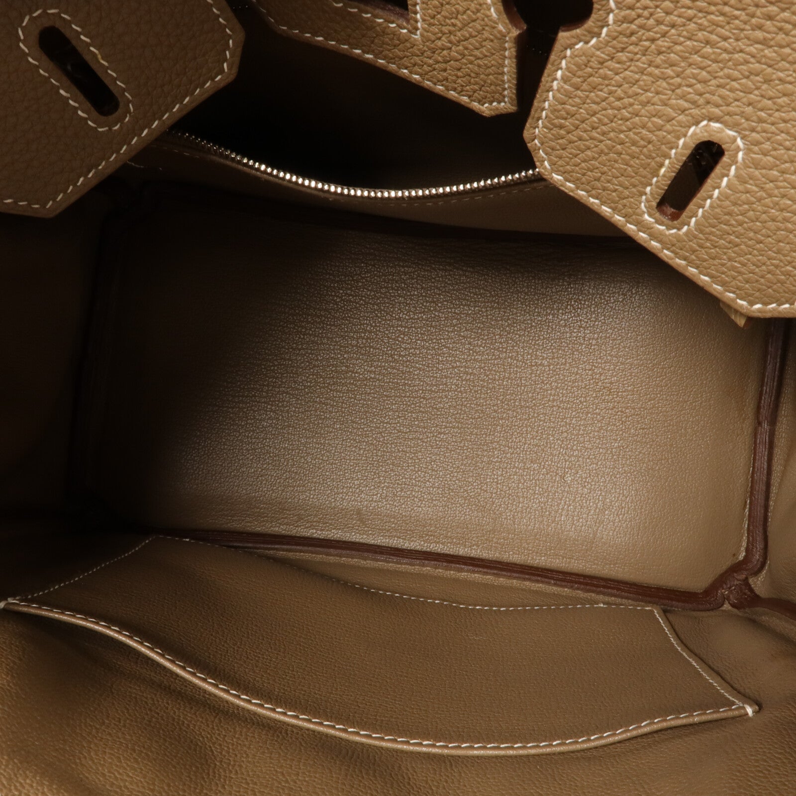 HERMES Togo皮革Birkin 25手挽袋Etoupe