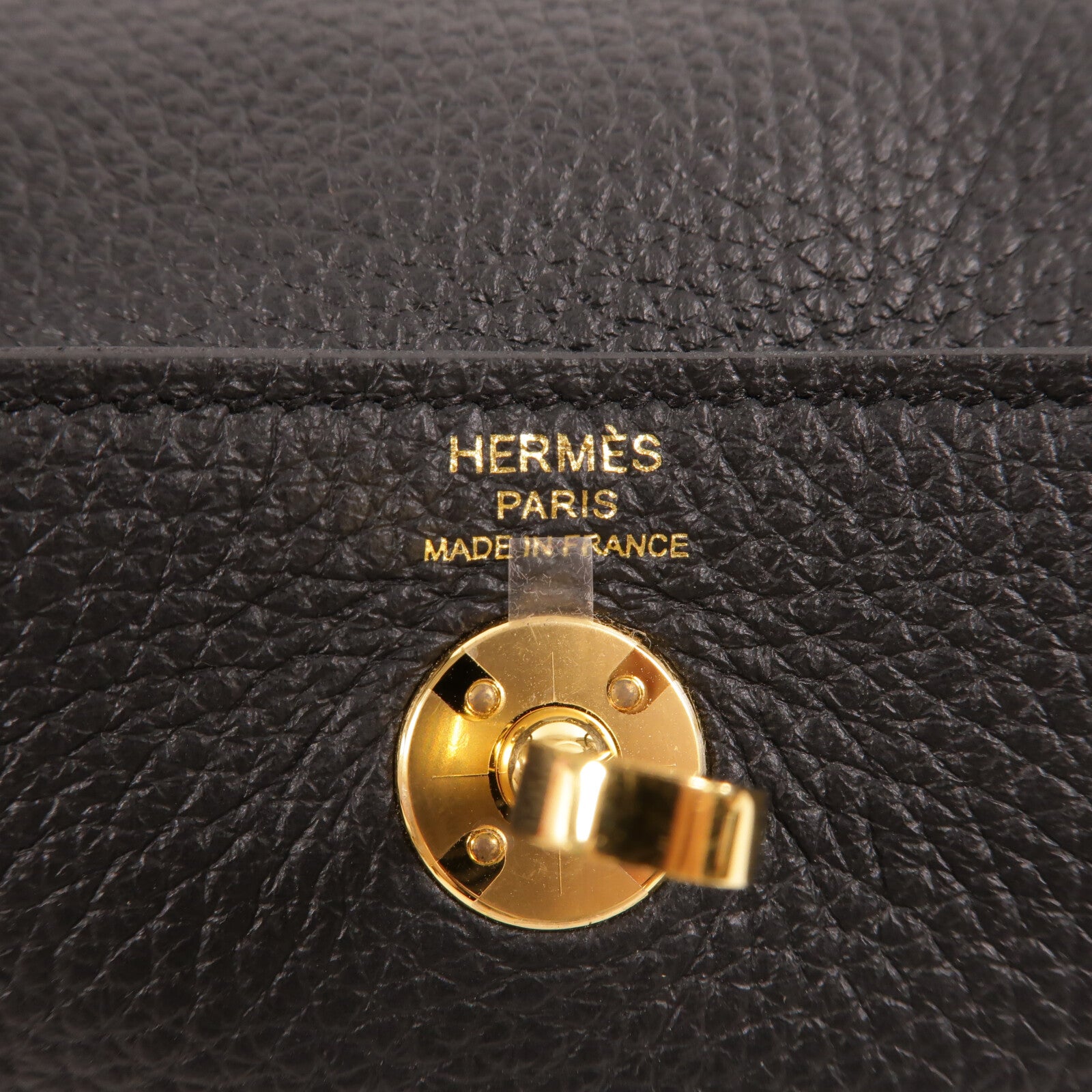 HERMES Clemence皮革Mini Lindy手挽肩背兩用袋Noir