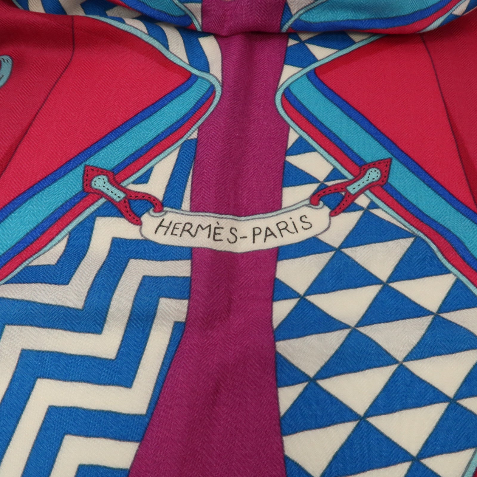 HERMES 羊絨/絲質Scarf 140x140圍巾粉紅色