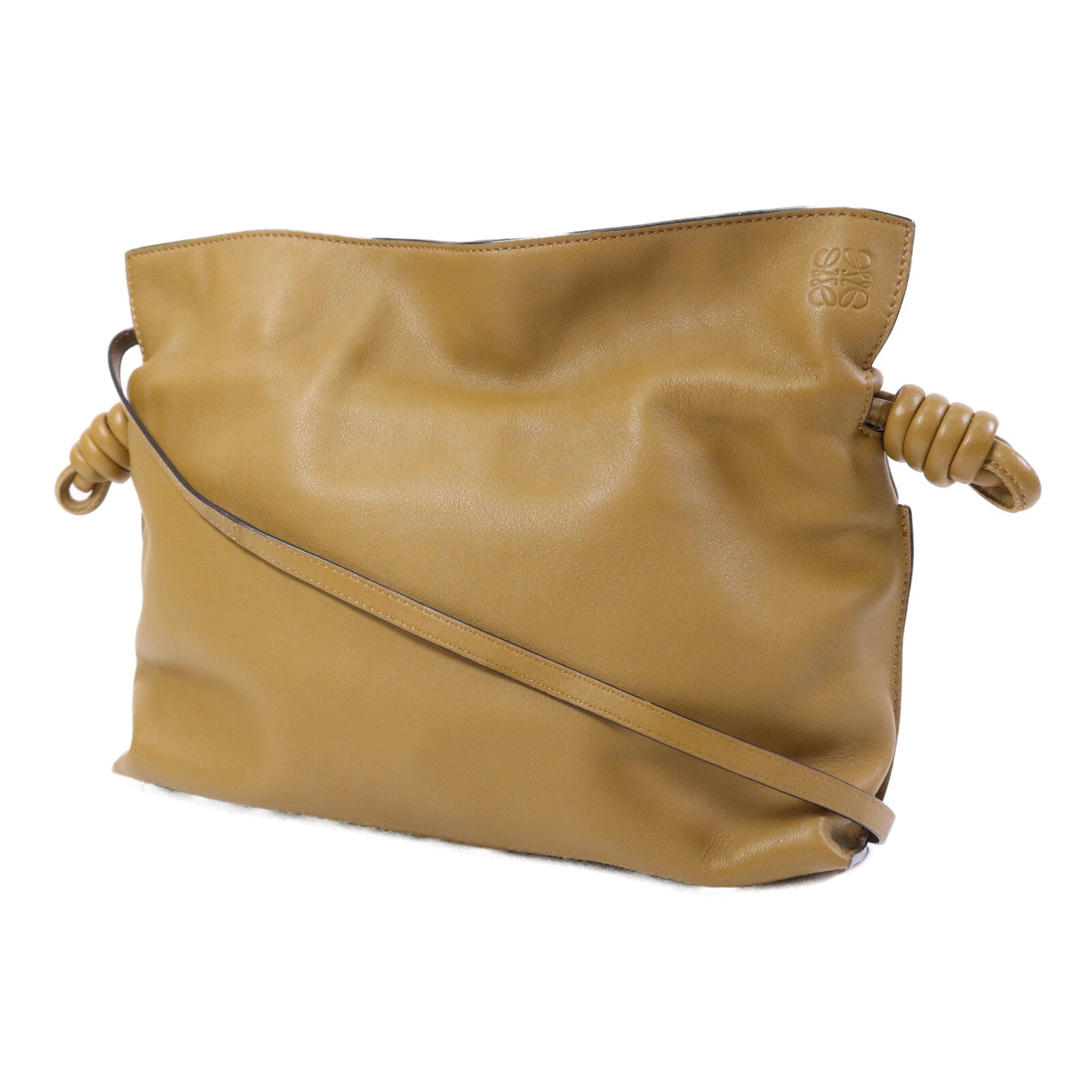 LOEWE 牛皮皮革Flamenco Clutch金扣肩背袋
