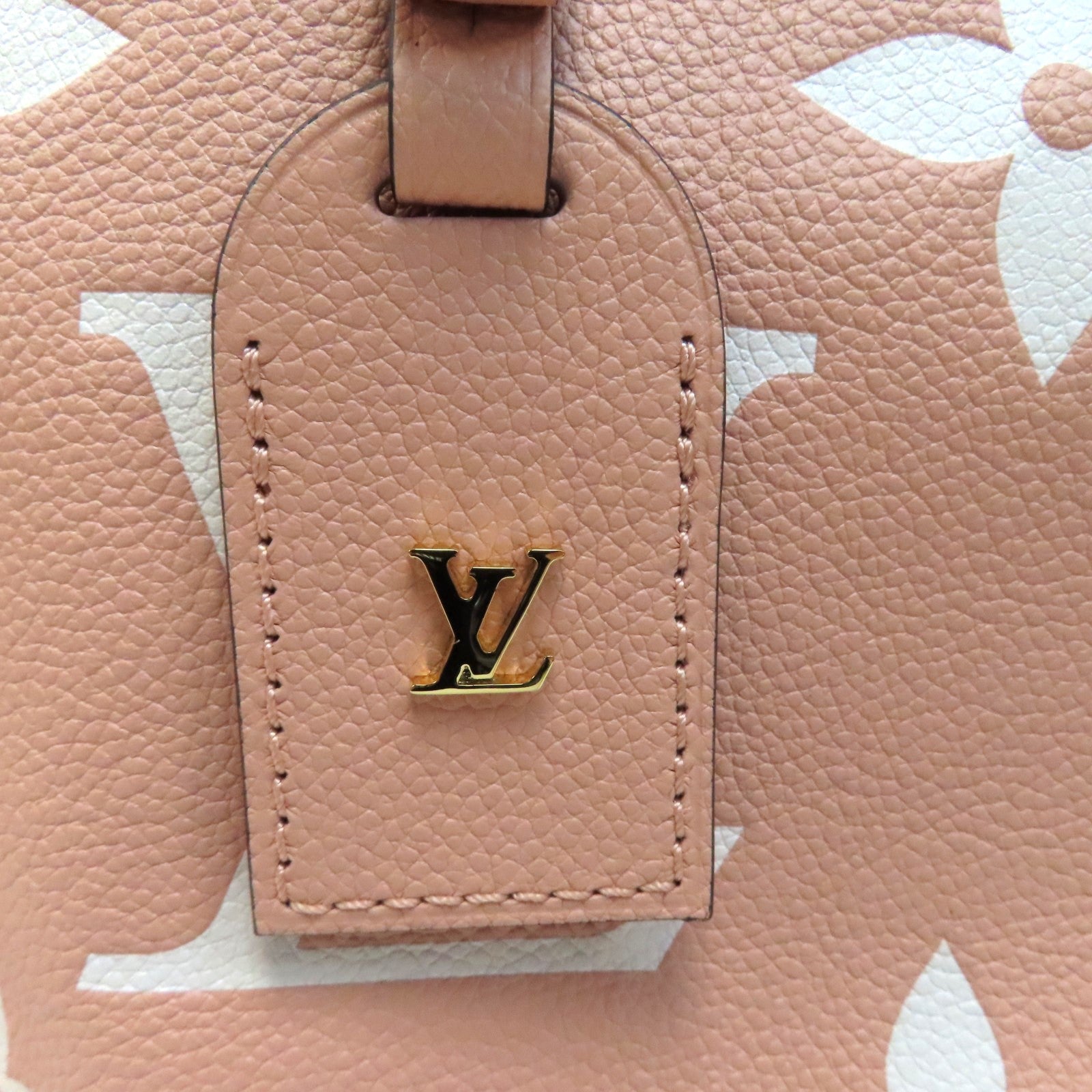 LOUIS VUITTON Monogram Empreinte Carryall Zip金扣肩背袋粉紅色