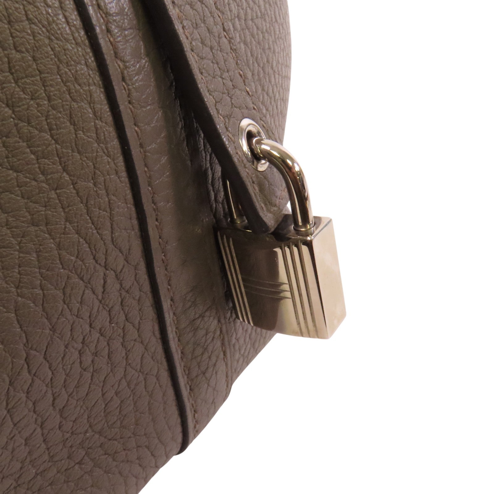 HERMES Clemence皮革Picotin MM銀扣手挽大