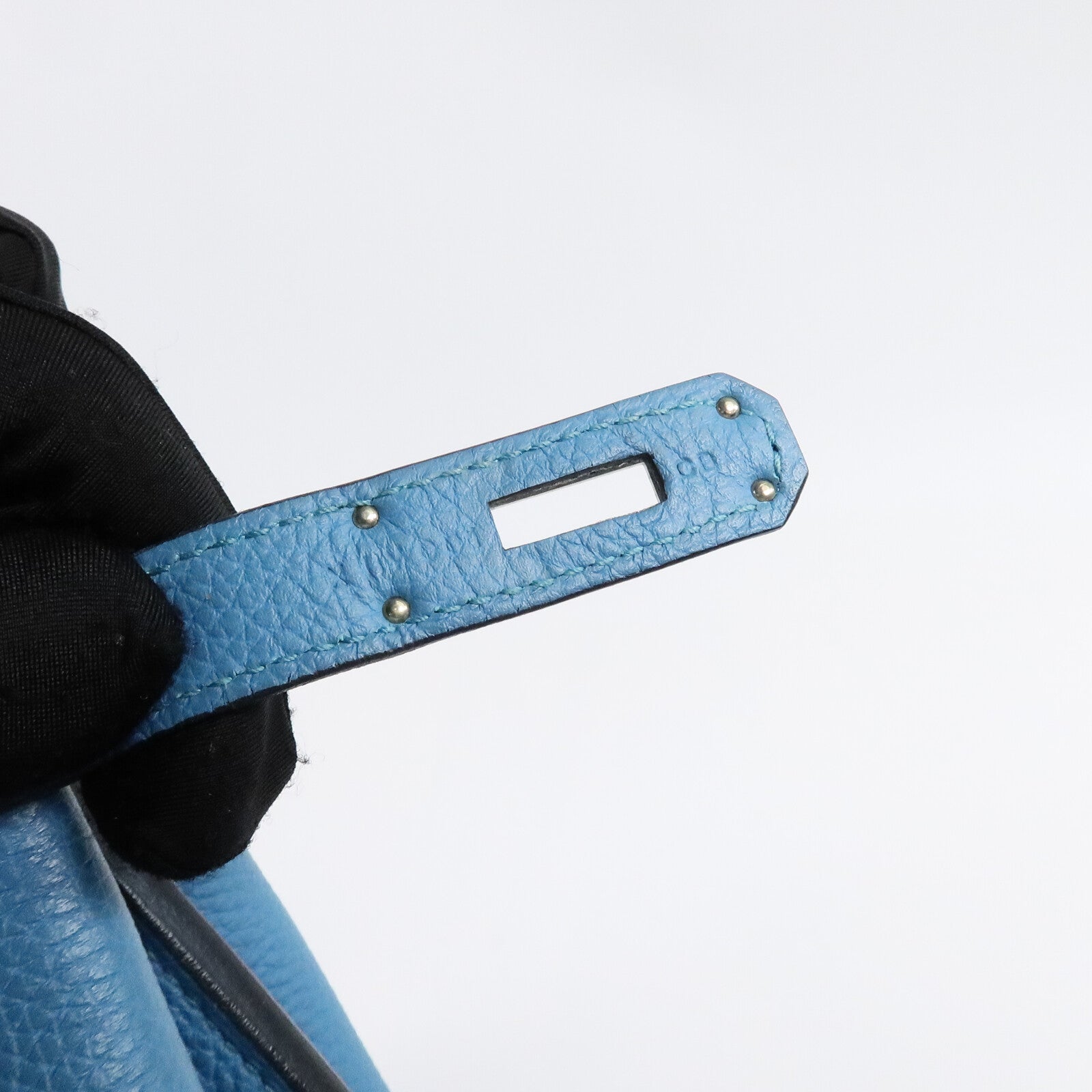 HERMES Clemence皮革So Kelly 22肩背袋Turquoise