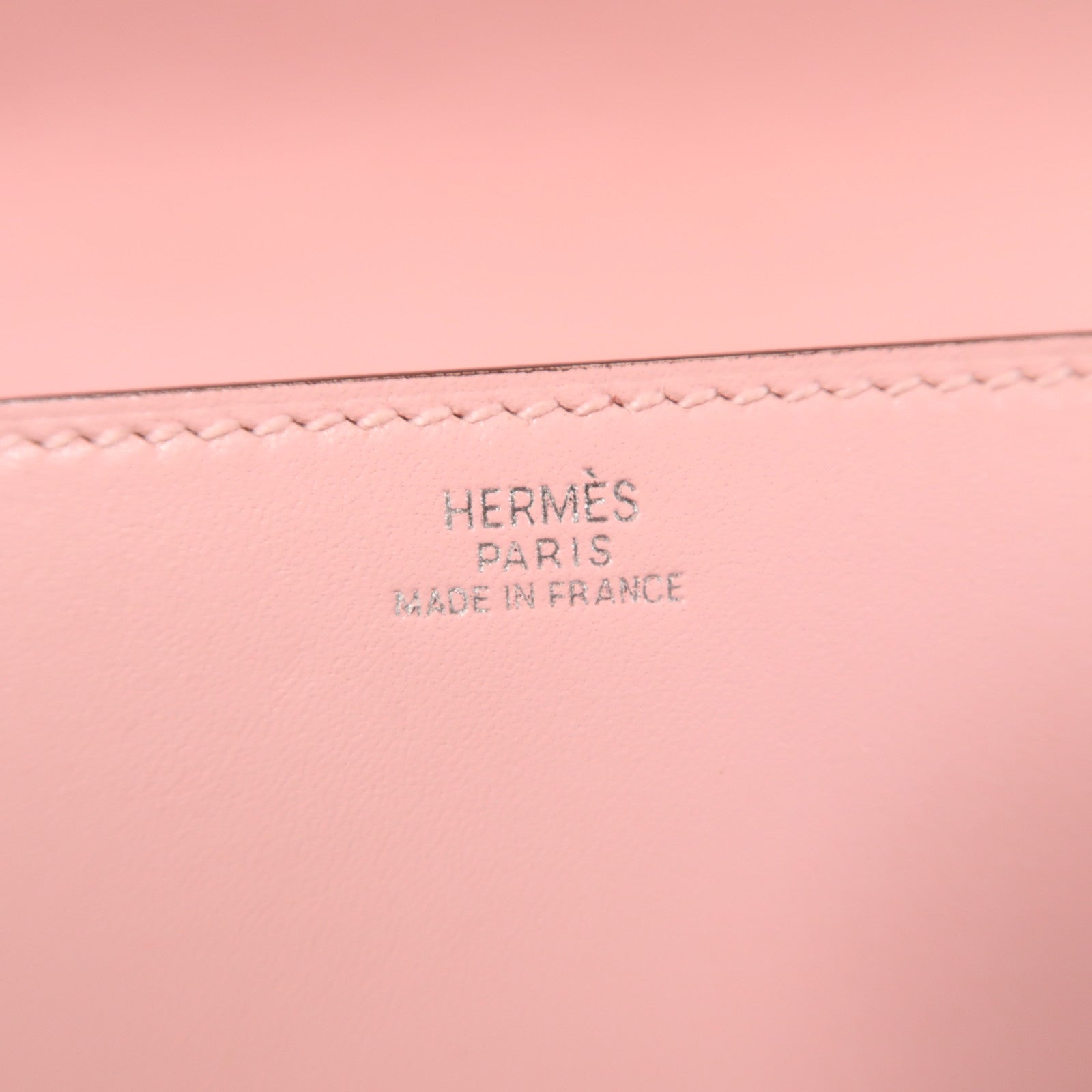 HERMES 皮革CDC Medor Clutch銀扣手拿包櫻花粉色